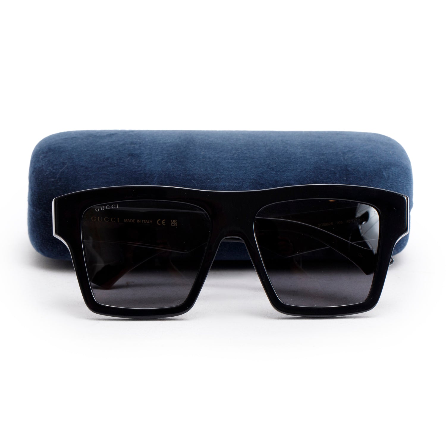 Gucci GG0962S Black Acetate Square Frame Sunglasses w/ Case