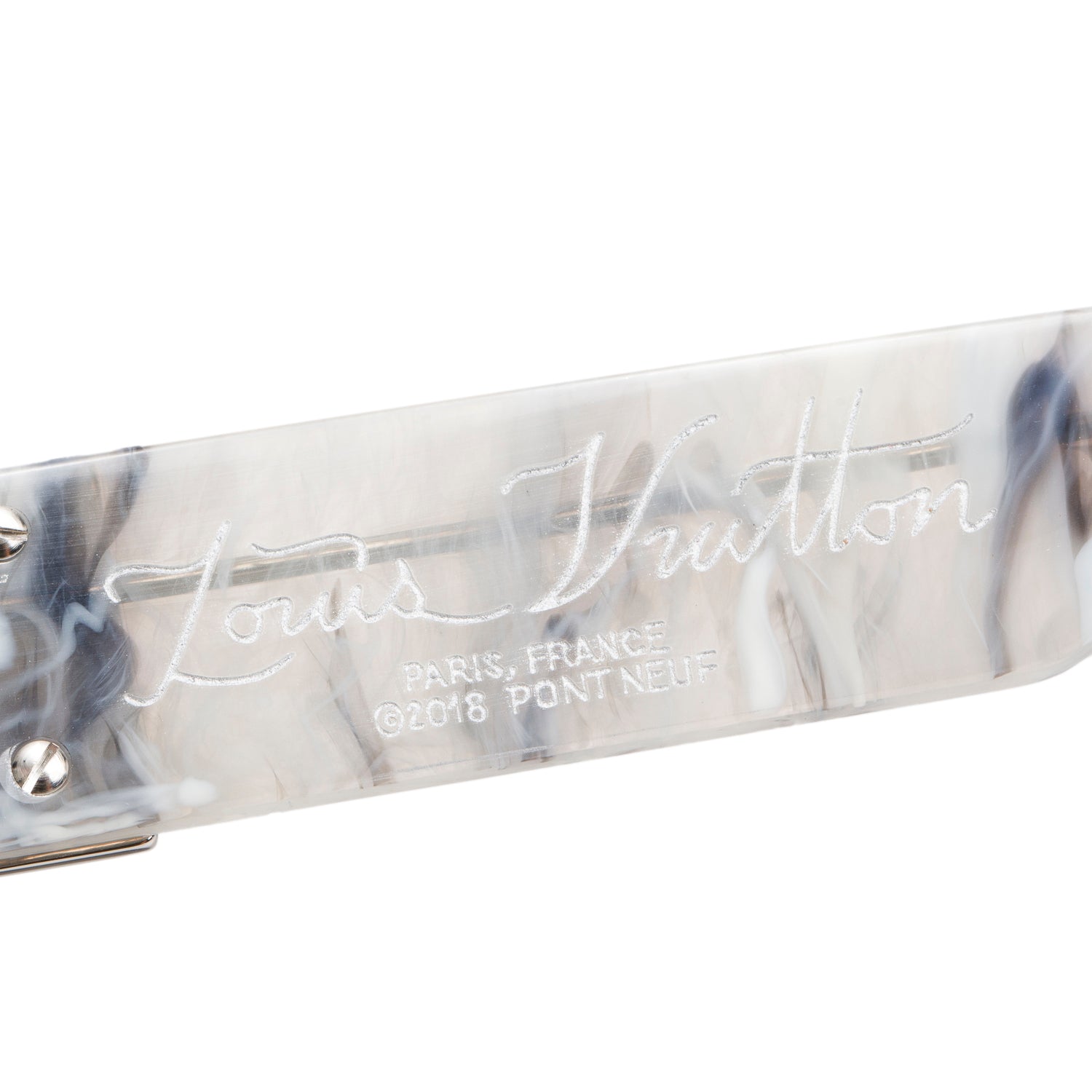 Louis Vuitton Z1245W Marble Grey Acetate Charleston Square Sunglasses w/ Box & Case