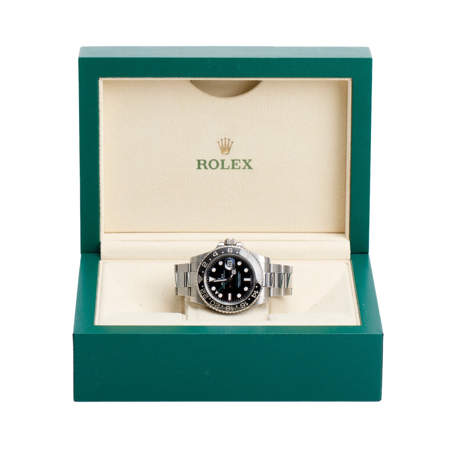 Rolex Stainless Steel GMT-Master II 40 MM Automatic Watch Black Dial 116710 w/ Box