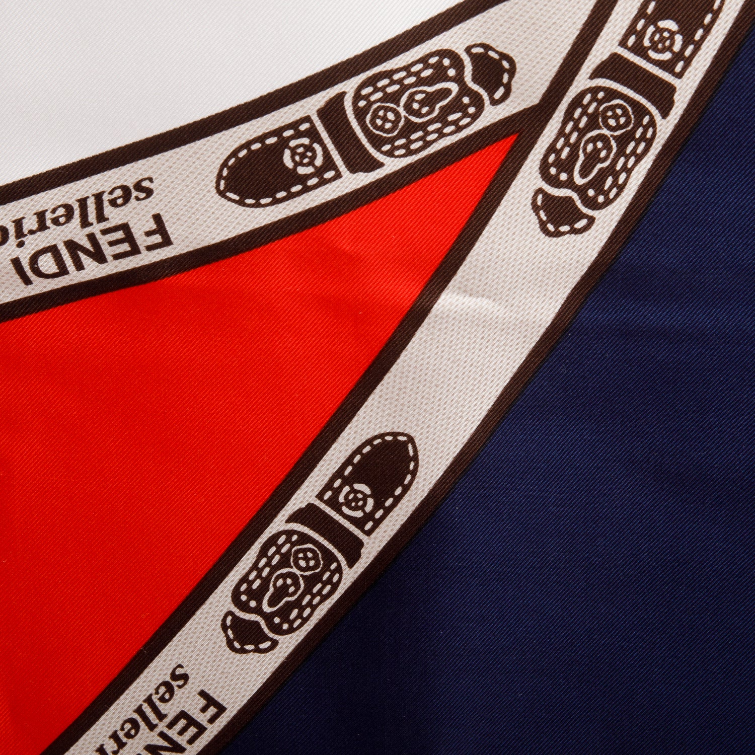 Fendi Multicolour Zucca Print Silk Scarf