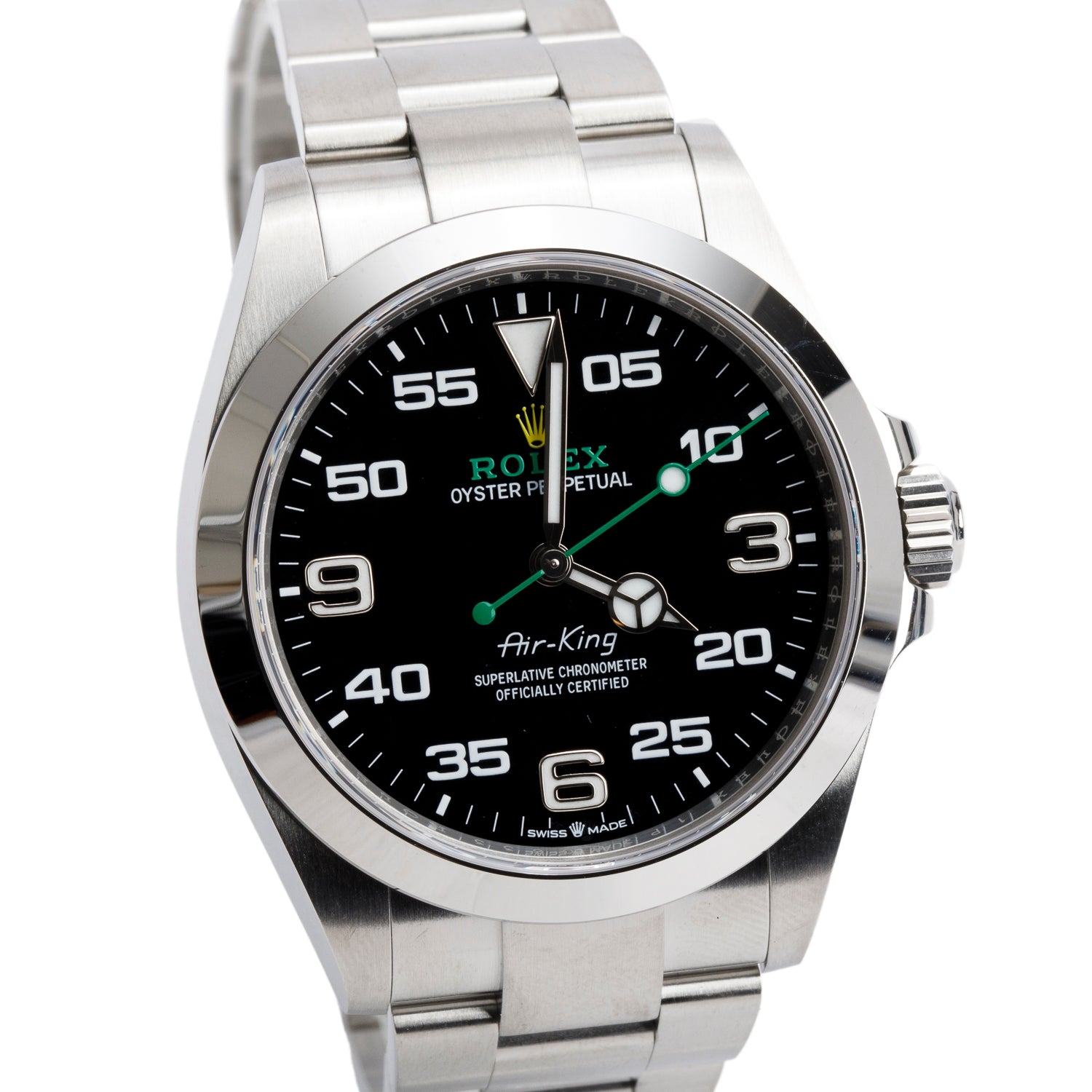 Rolex 2022 Stainless Steel Oyster Perpetual Air King 40 MM Watch Black Dial 126900 w/ Box & Papers