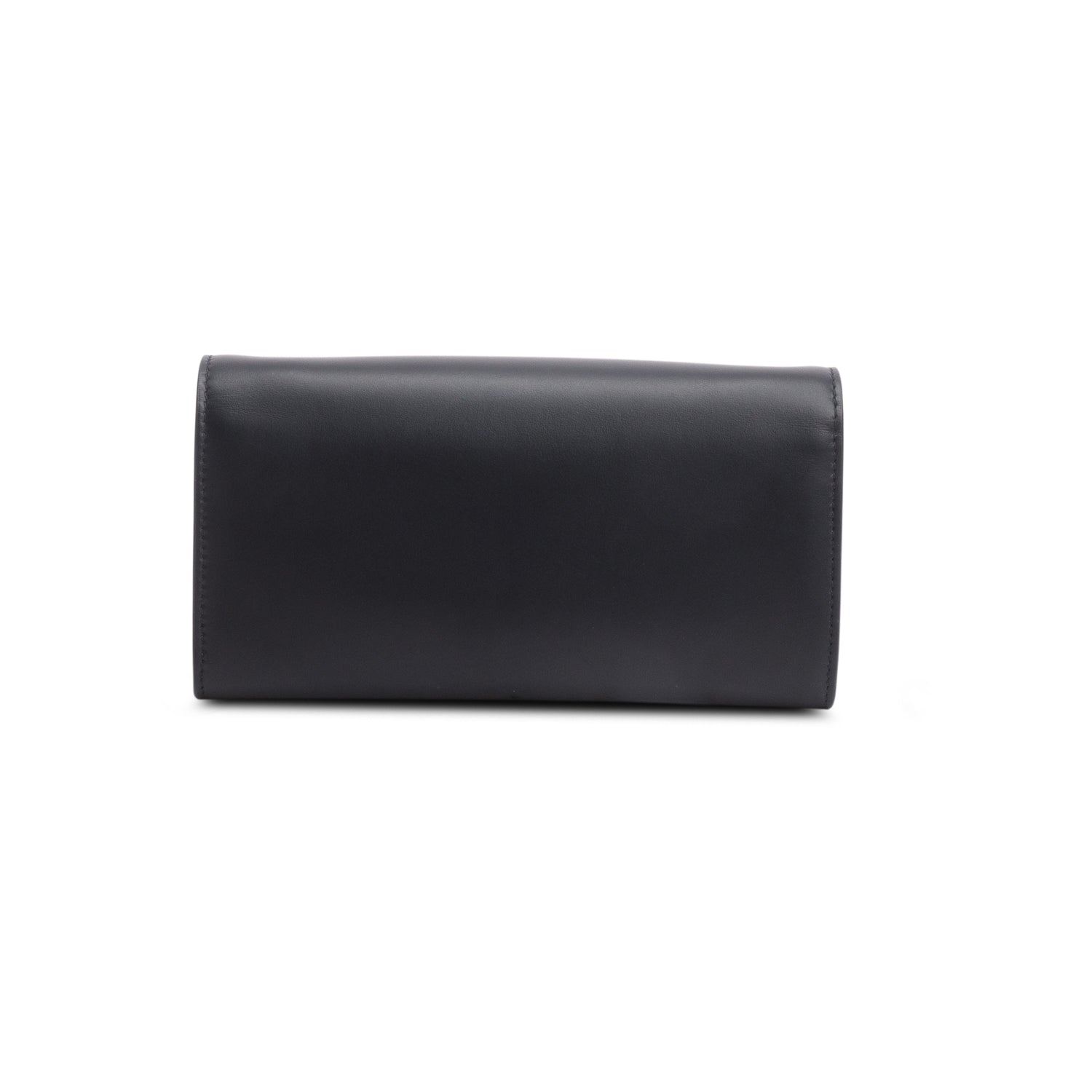 Balmain Black Calfskin Leather B-Buzz Wallet on Chain w/ Box