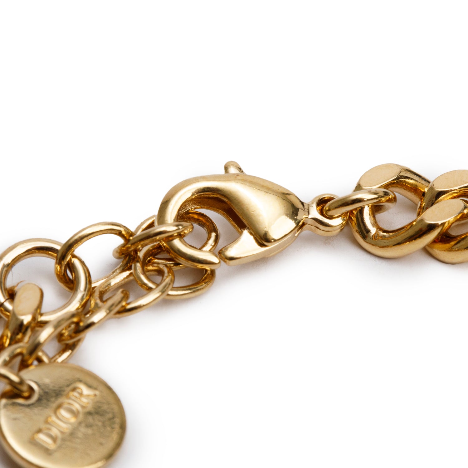Christian Dior Gold-Plated Crystal Dio(r)evolution Chain Bracelet