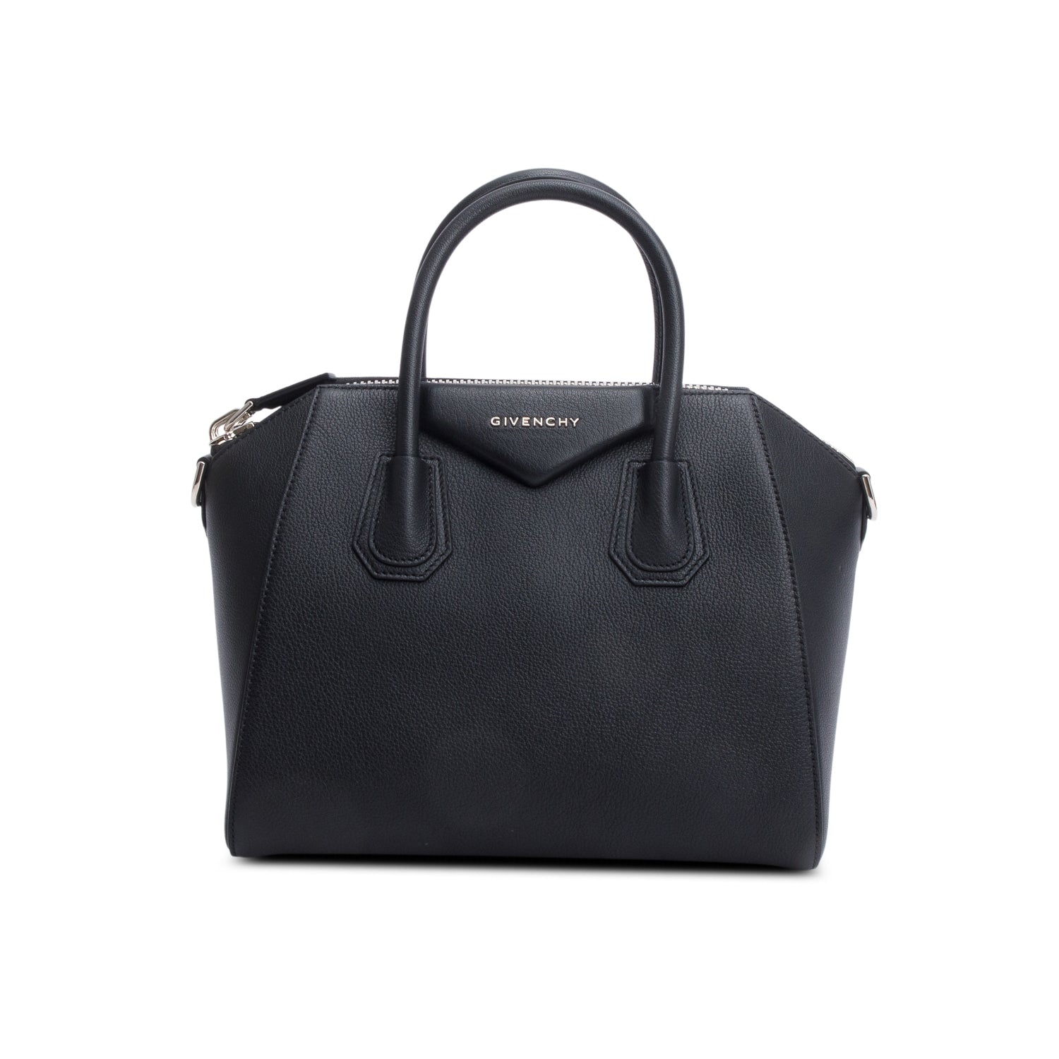 Givenchy Black Grained Leather Small Antigona Satchel