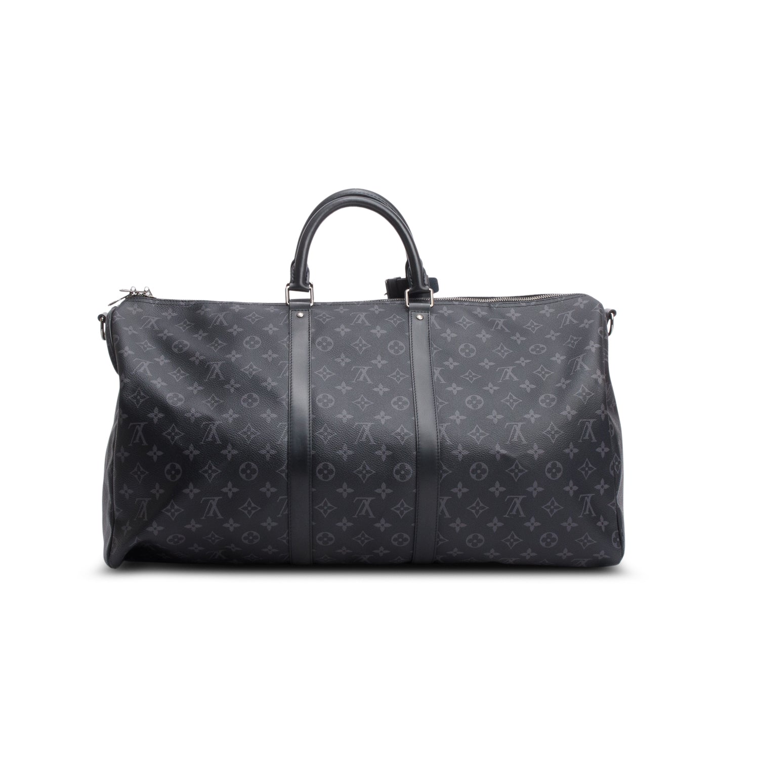 Louis Vuitton 2022 Monogram Eclipse Keepall Bandouliere 55 w/ Strap & Receipt