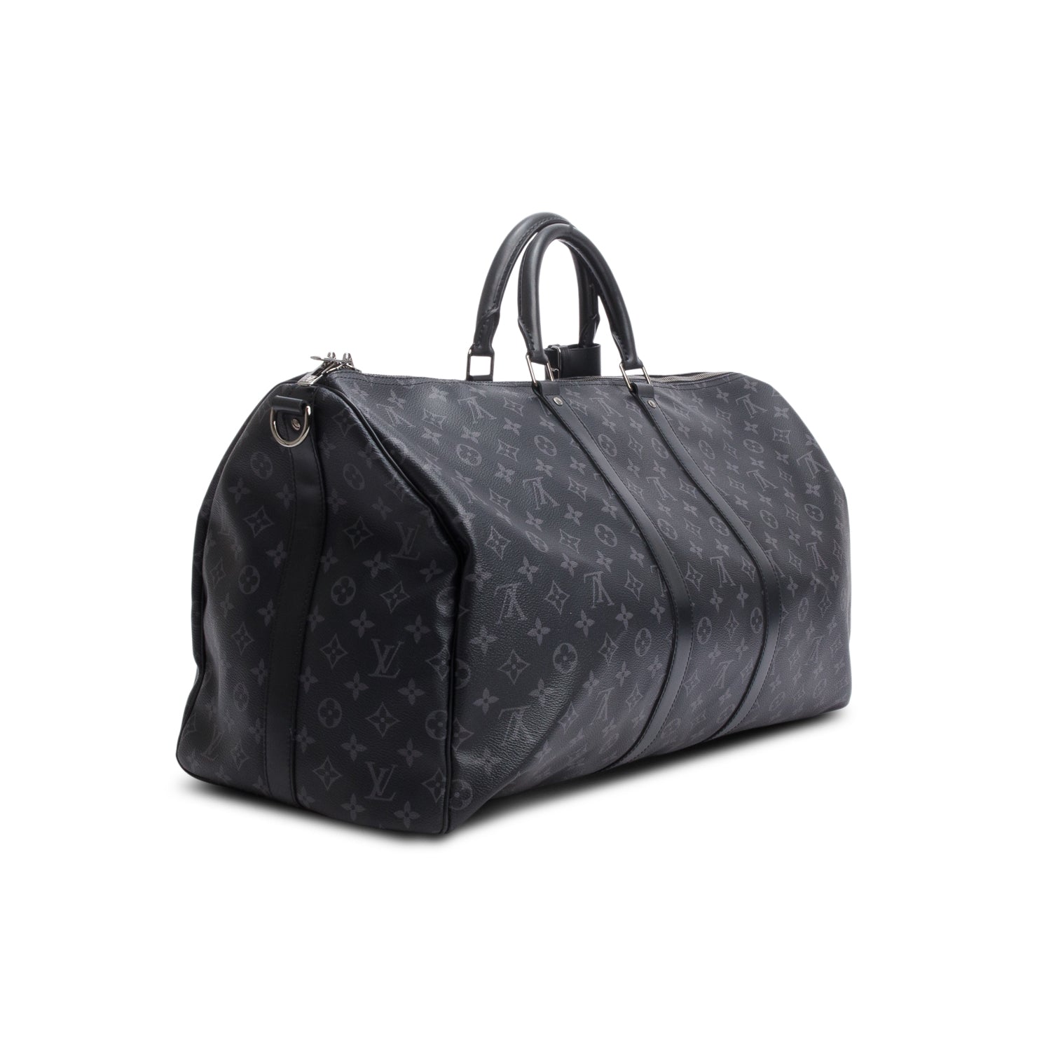 Louis Vuitton 2022 Monogram Eclipse Keepall Bandouliere 55 w/ Strap & Receipt