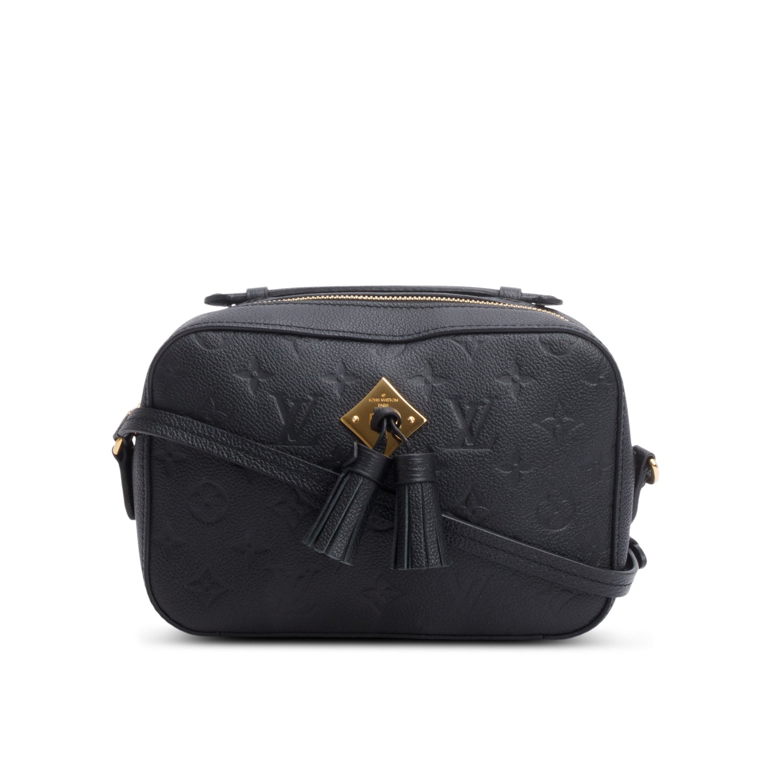 Louis Vuitton Black Monogram Empreinte Leather Saintonge Bag w/ Receipt