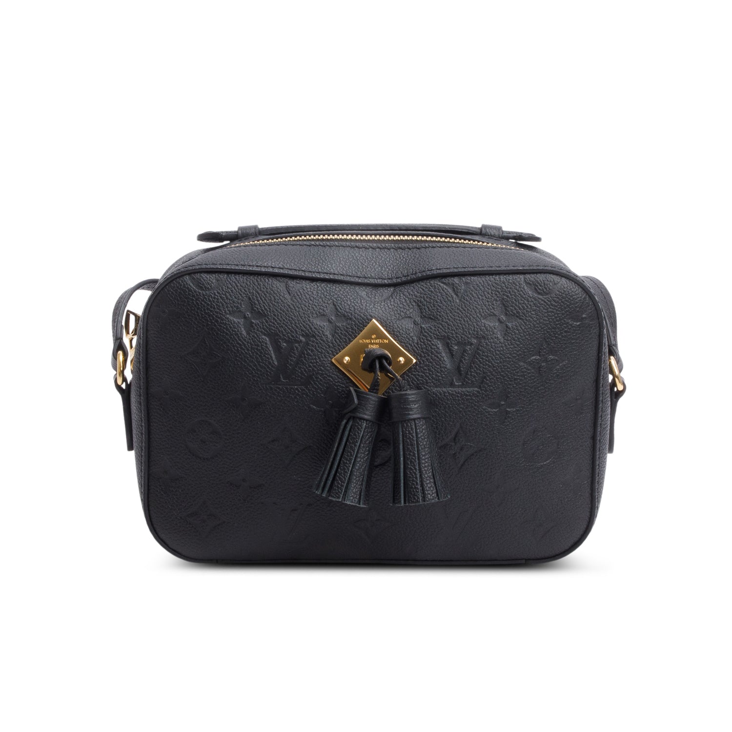 Louis Vuitton Black Monogram Empreinte Leather Saintonge Bag w/ Receipt