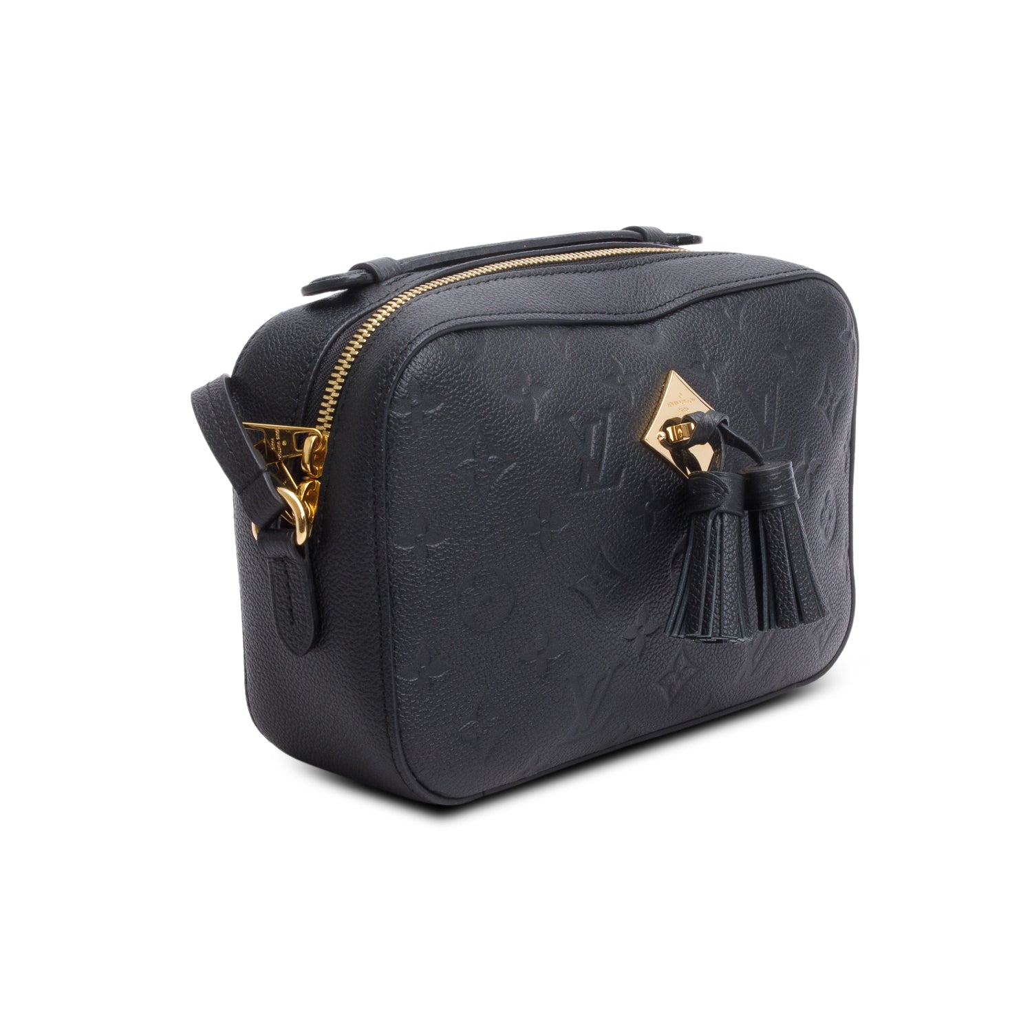 Louis Vuitton Black Monogram Empreinte Leather Saintonge Bag w/ Receipt