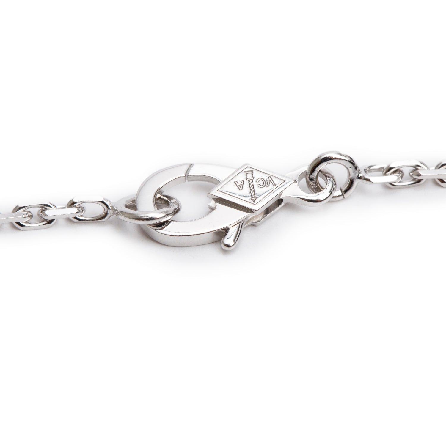 Van Cleef & Arpels 18k White Gold Diamond Magic Alhambra Long Necklace, 1 Motif