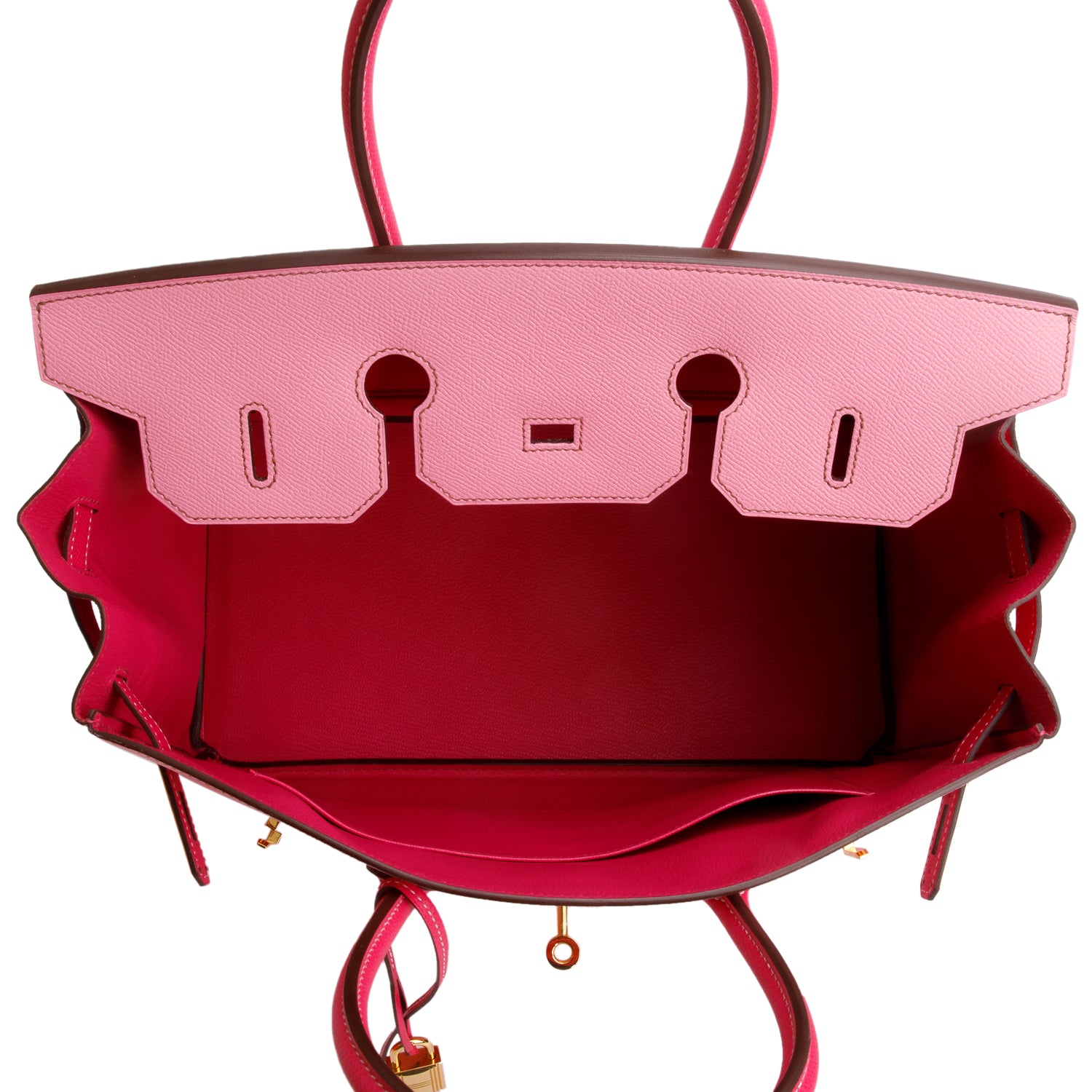 Hermes 'Special Order' Bubblegum Pink and Rose Tyrien Epsom Birkin 35 w/ Box