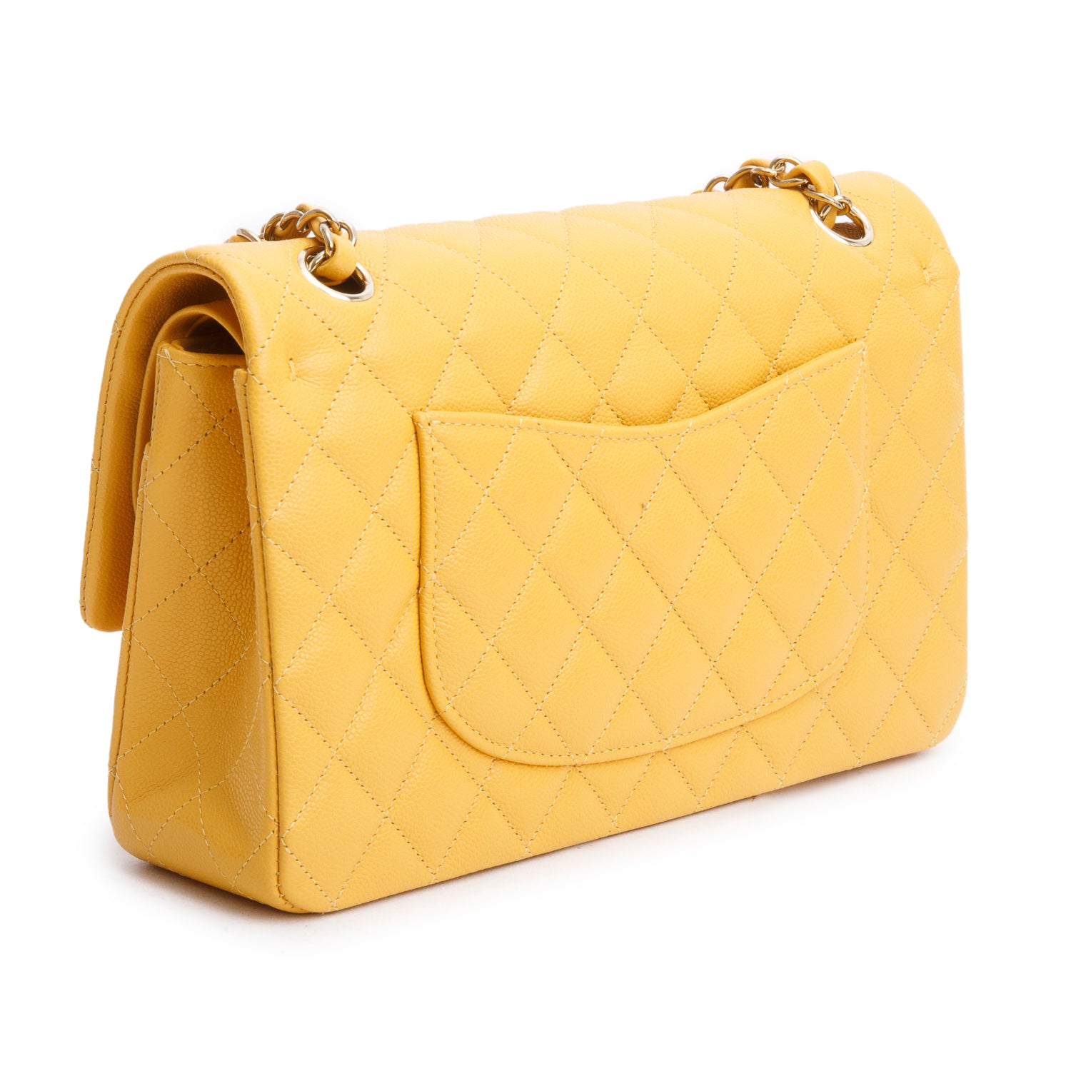 Chanel 2023 Quilted Caviar Leather Classic Medium Double Flap Bag w/ Box