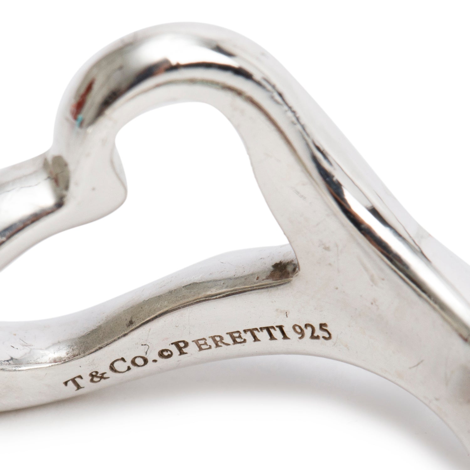 Tiffany & Co. Elsa Peretti Sterling Silver Open Heart Ring, Size 7.5