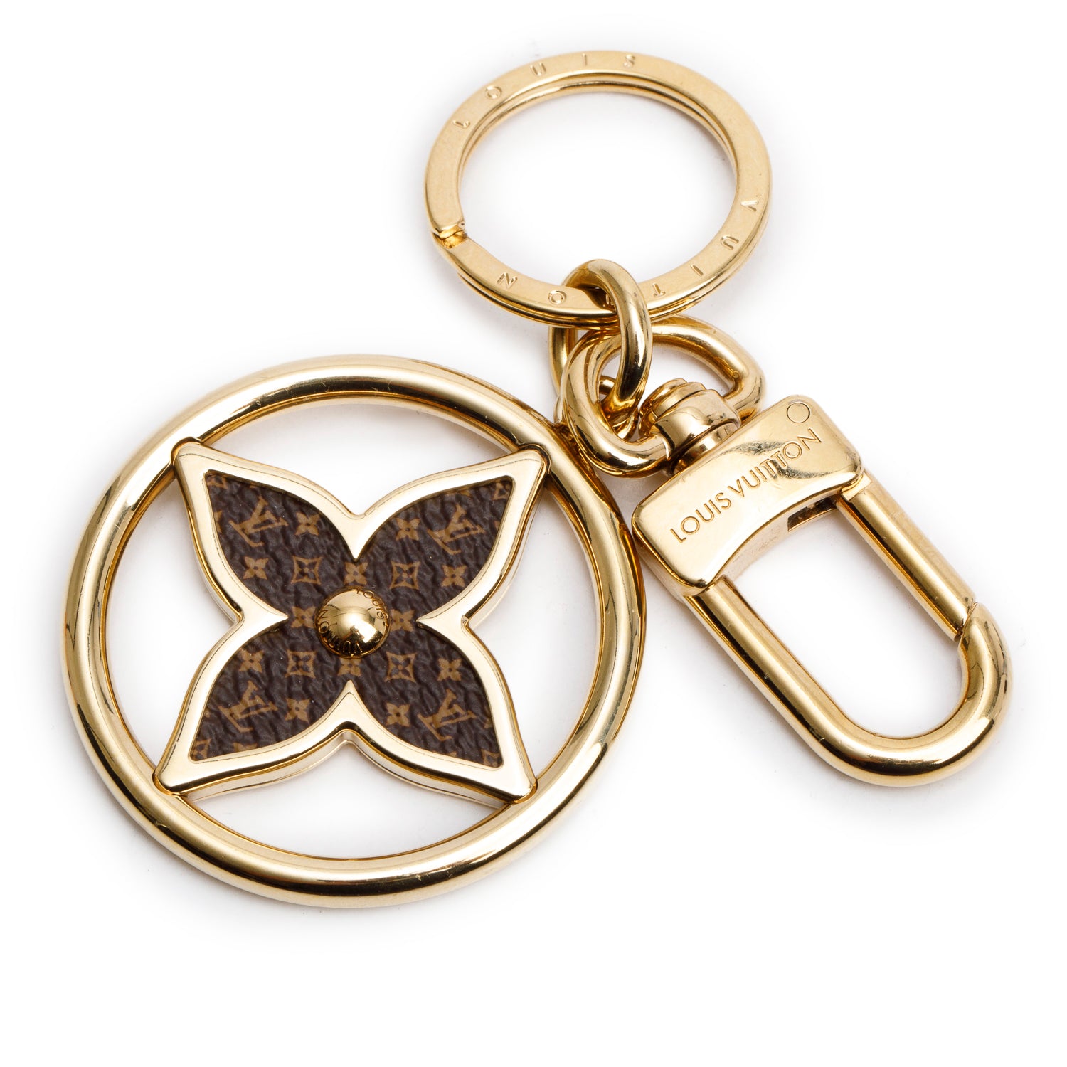 Louis Vuitton 2024 Puzzle Flower Monogram Keyring w/ Box