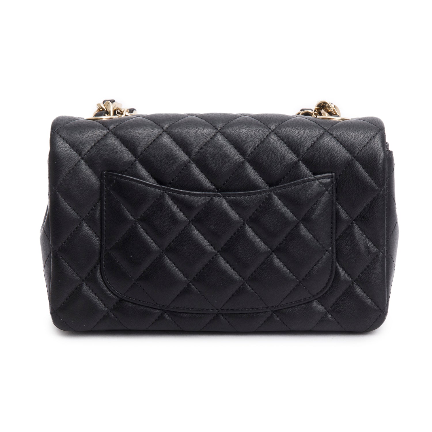 Chanel 2020 Black Lambskin Mini Coco Charms Rectangular Flap w/ Box & Authenticity Card