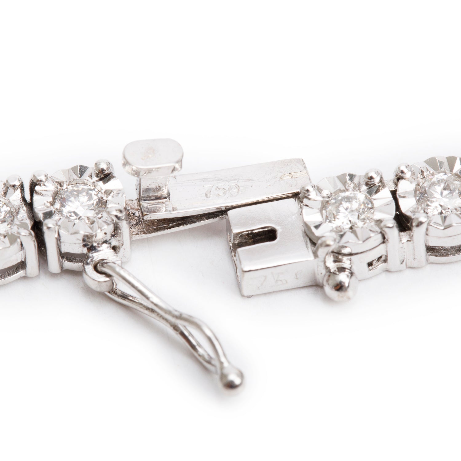 18k White Gold 7.10 tcw. Diamond Tennis Necklace