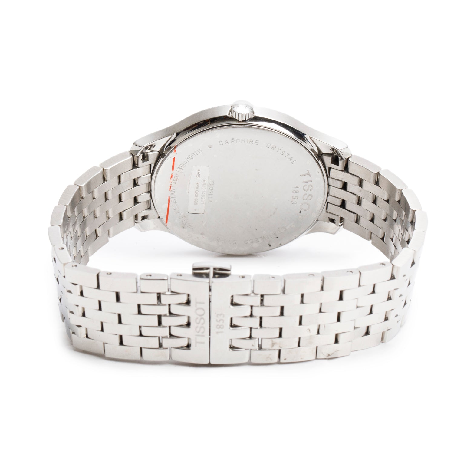 Tissot Stainless Steel Tradition 42 MM Quartz Watch Silver Dial w/ Box & Papers