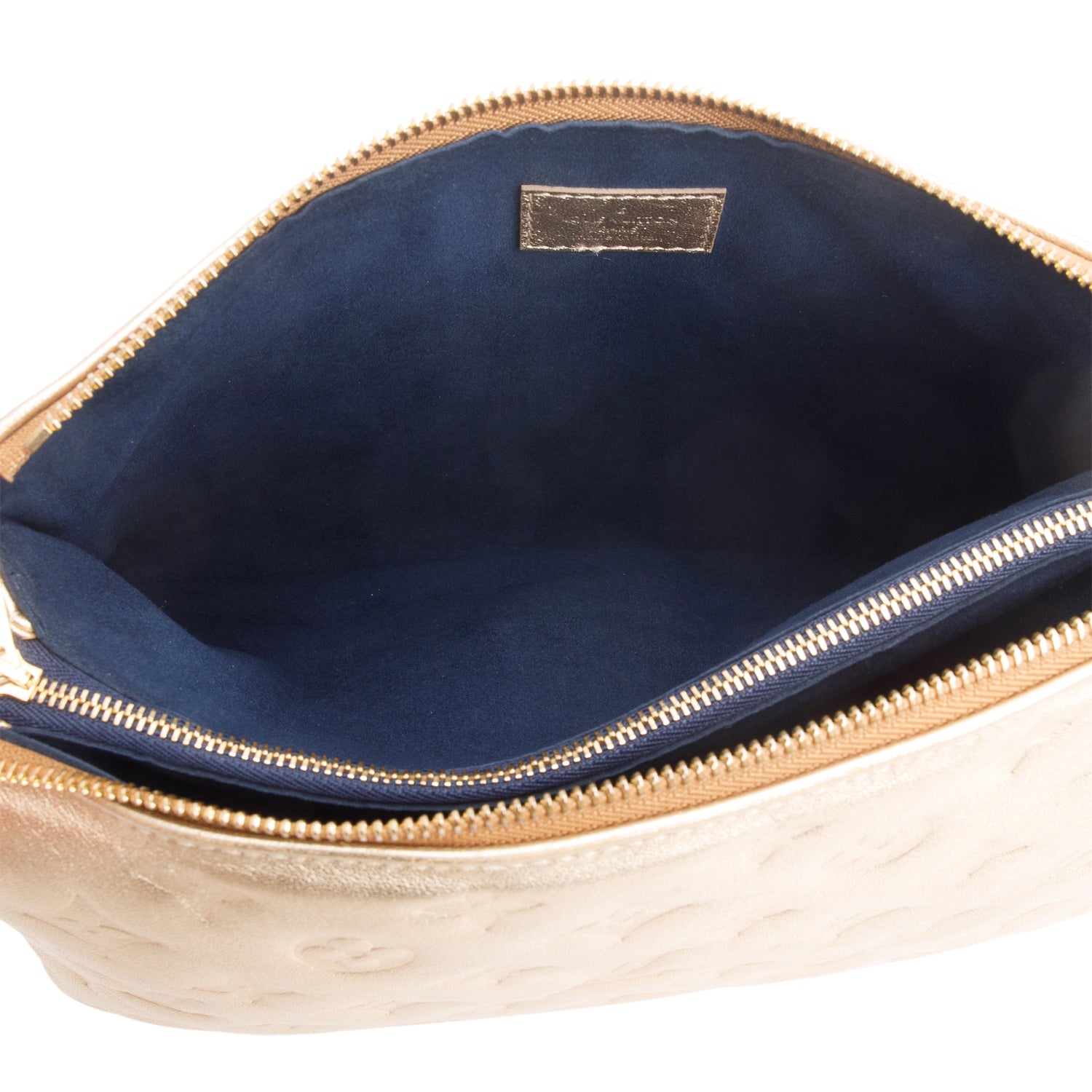 Louis Vuitton 2021 Gold Monogram Embossed Lambskin Leather Coussin PM w/ Straps