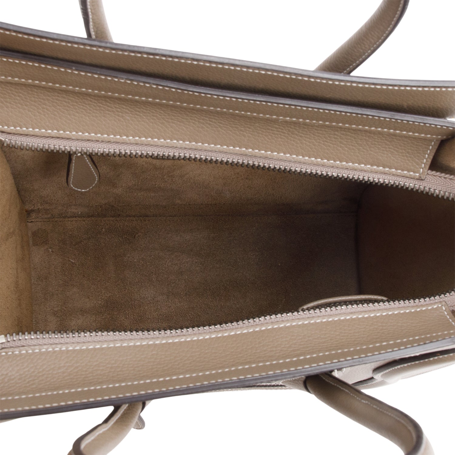 Celine Taupe Calfskin Micro Luggage Tote