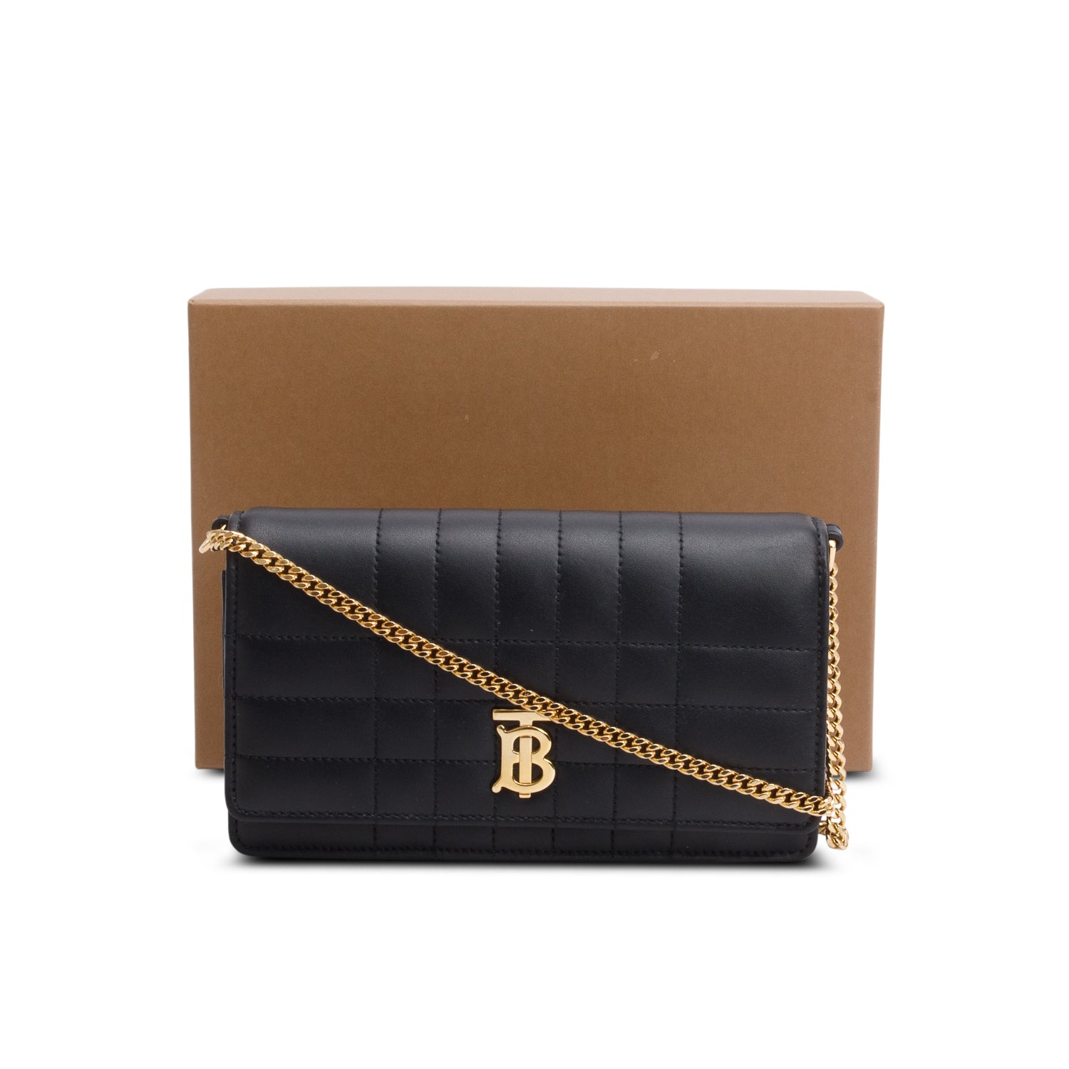 Burberry Black Quilted Leather Mini Lola Bag w/ Box