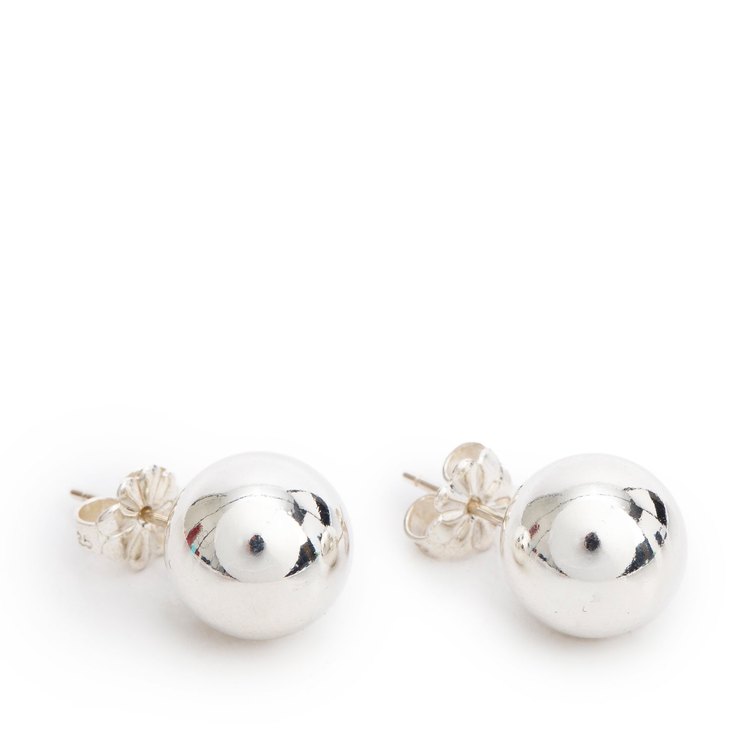 Tiffany & Co. Sterling Silver HardWear 10 MM Ball Earrings
