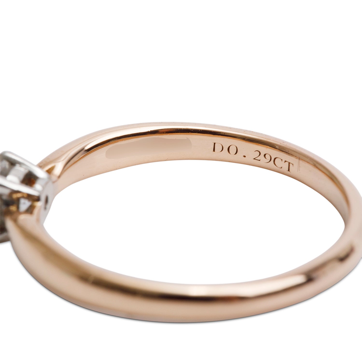 Tiffany & Co. 18k Rose Gold & Platinum 0.29 ct. Diamond Harmony Ring, Size 7.5 w/ Box & Papers
