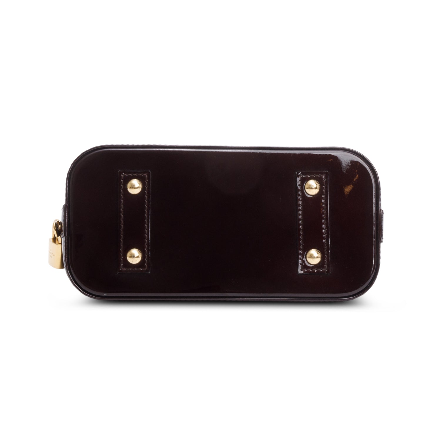 Louis Vuitton Amarante Monogram Vernis Leather Alma BB w/ Box & Strap