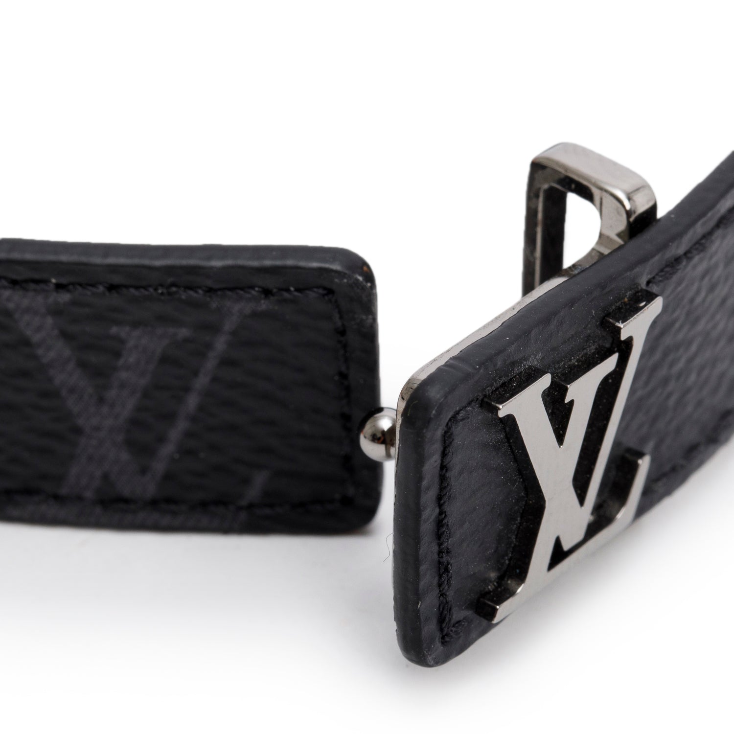Louis Vuitton 2024 Monogram Eclipse LV Slim Bracelet w/ Box & Receipt