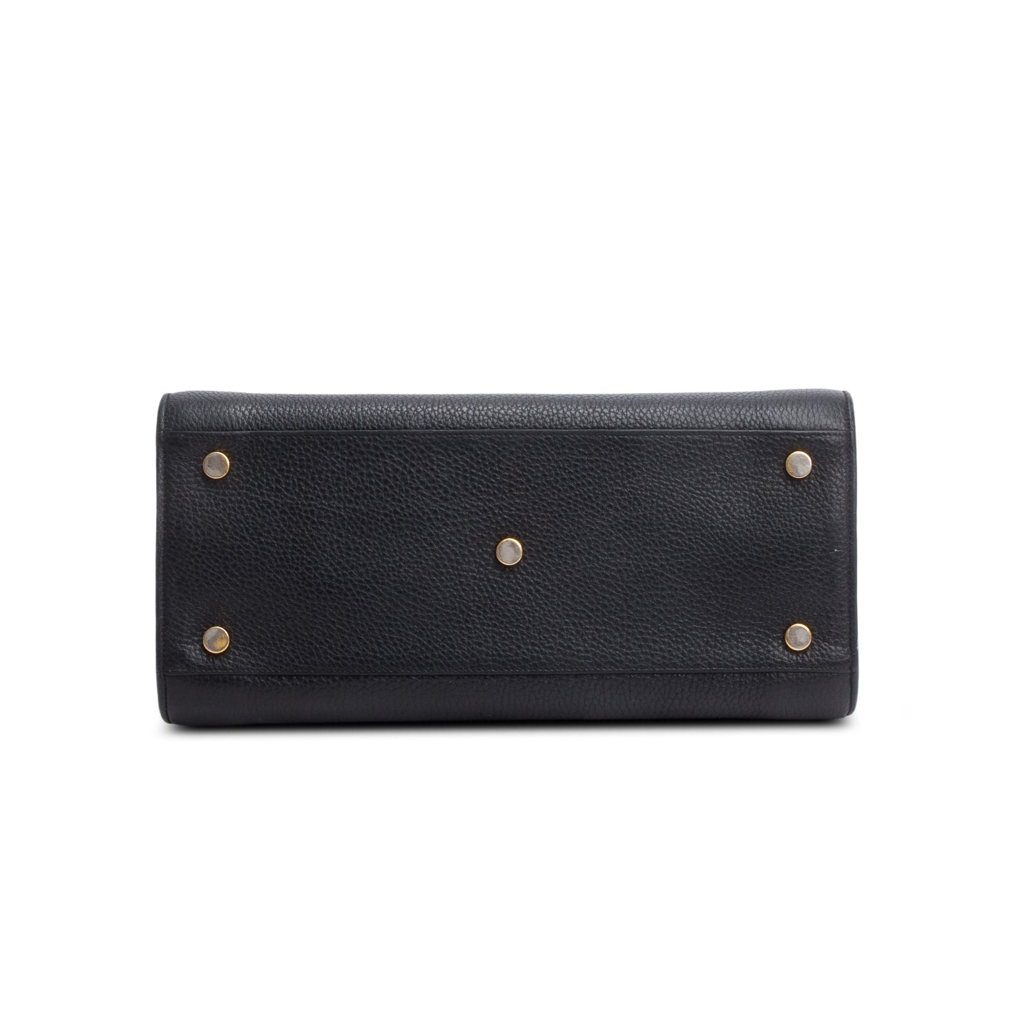 Saint Laurent Black Grained Leather Small Sac de Jour w/ Strap
