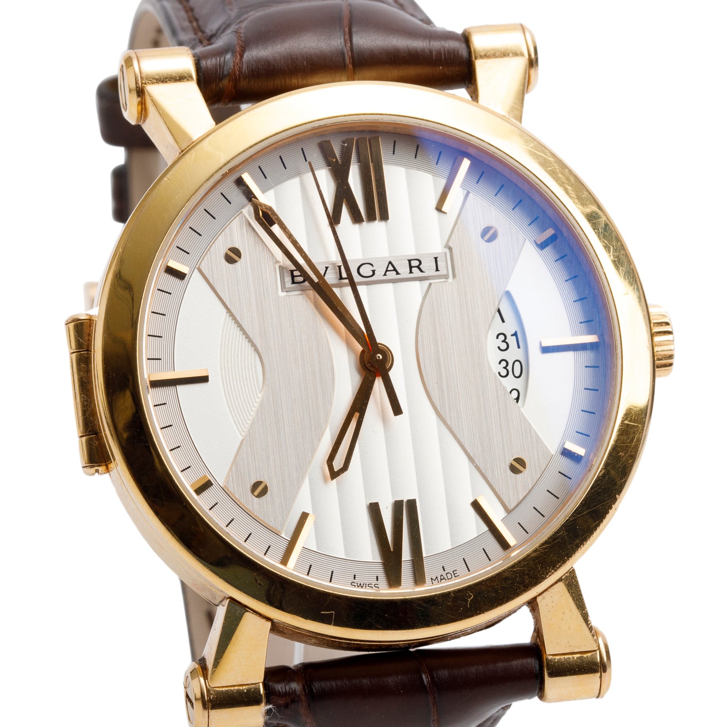 BVLGARI Limited Edition 18k Rose Gold Sotirio 42 MM Automatic Watch SBP42WGLD