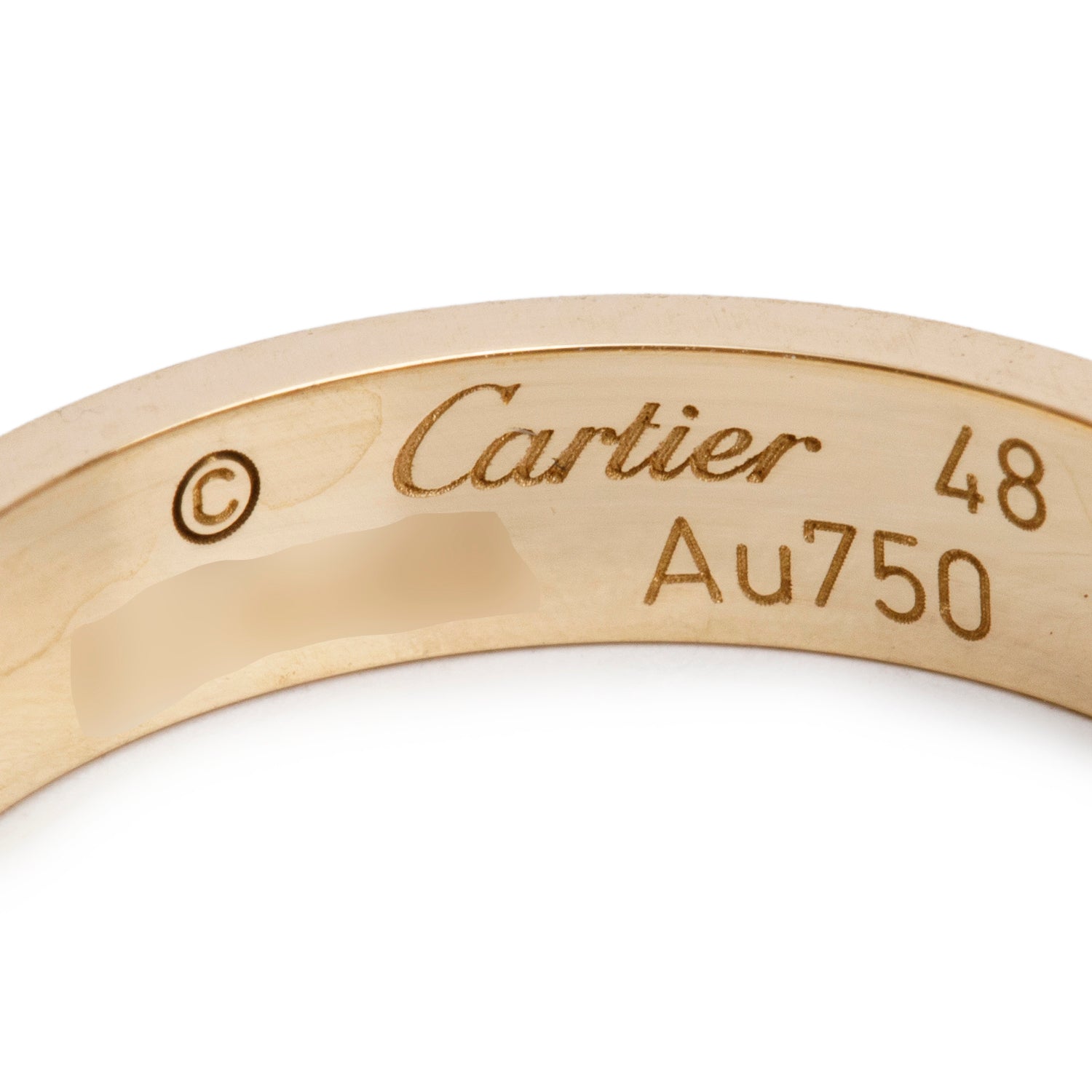 Cartier 18k Yellow Gold 3.6 MM Love Wedding Band Ring, Size 48 4.5 w/ Box, Receipt & Certificate