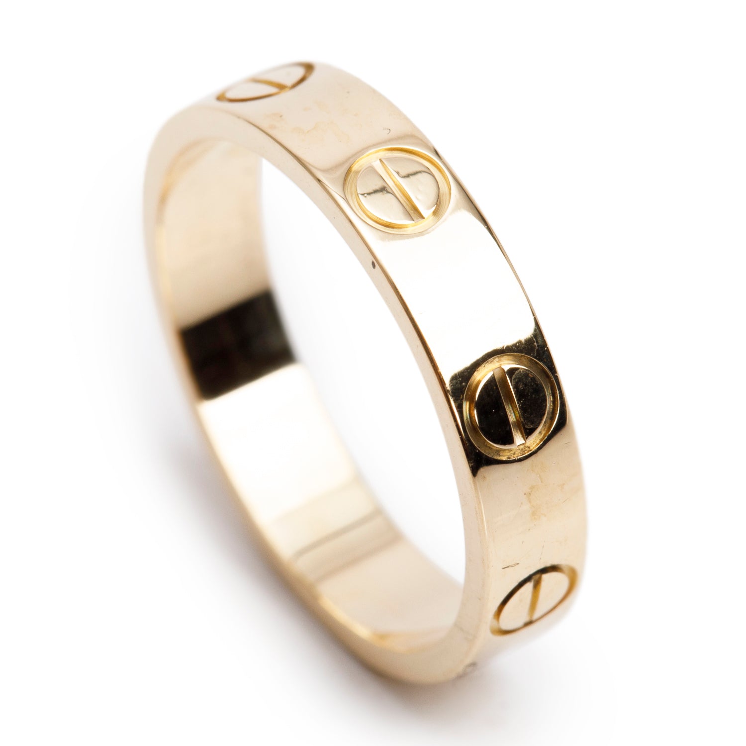 Cartier 18k Yellow Gold 3.6 MM Love Wedding Band Ring, Size 48 4.5 w/ Box, Receipt & Certificate