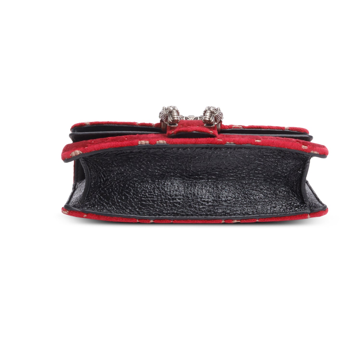 Gucci Red GG Embossed Velvet Dionysus Super Mini Bag
