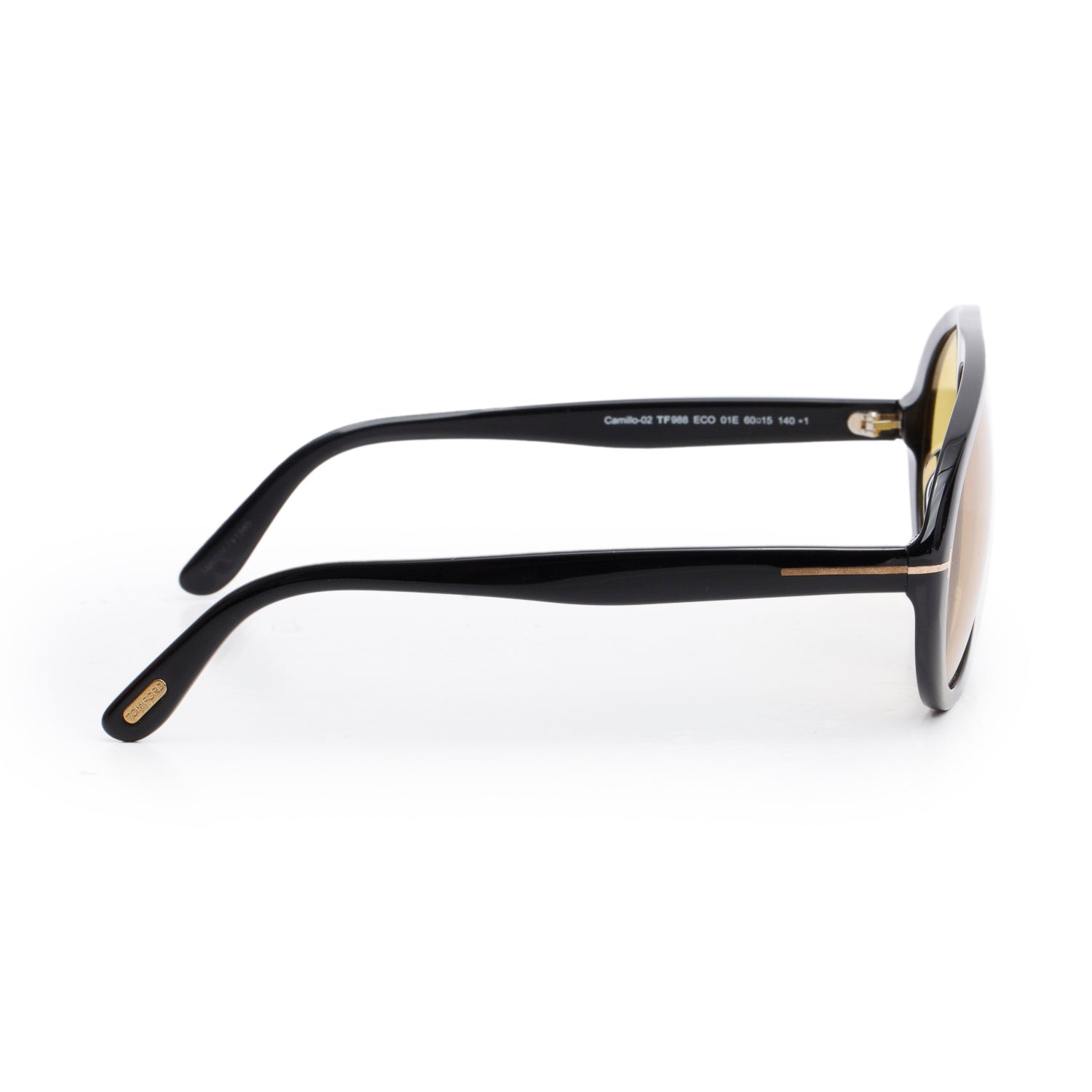 Tom Ford TF988 Black Acetate Camille-02 Pilot Sunglasses w/ Case
