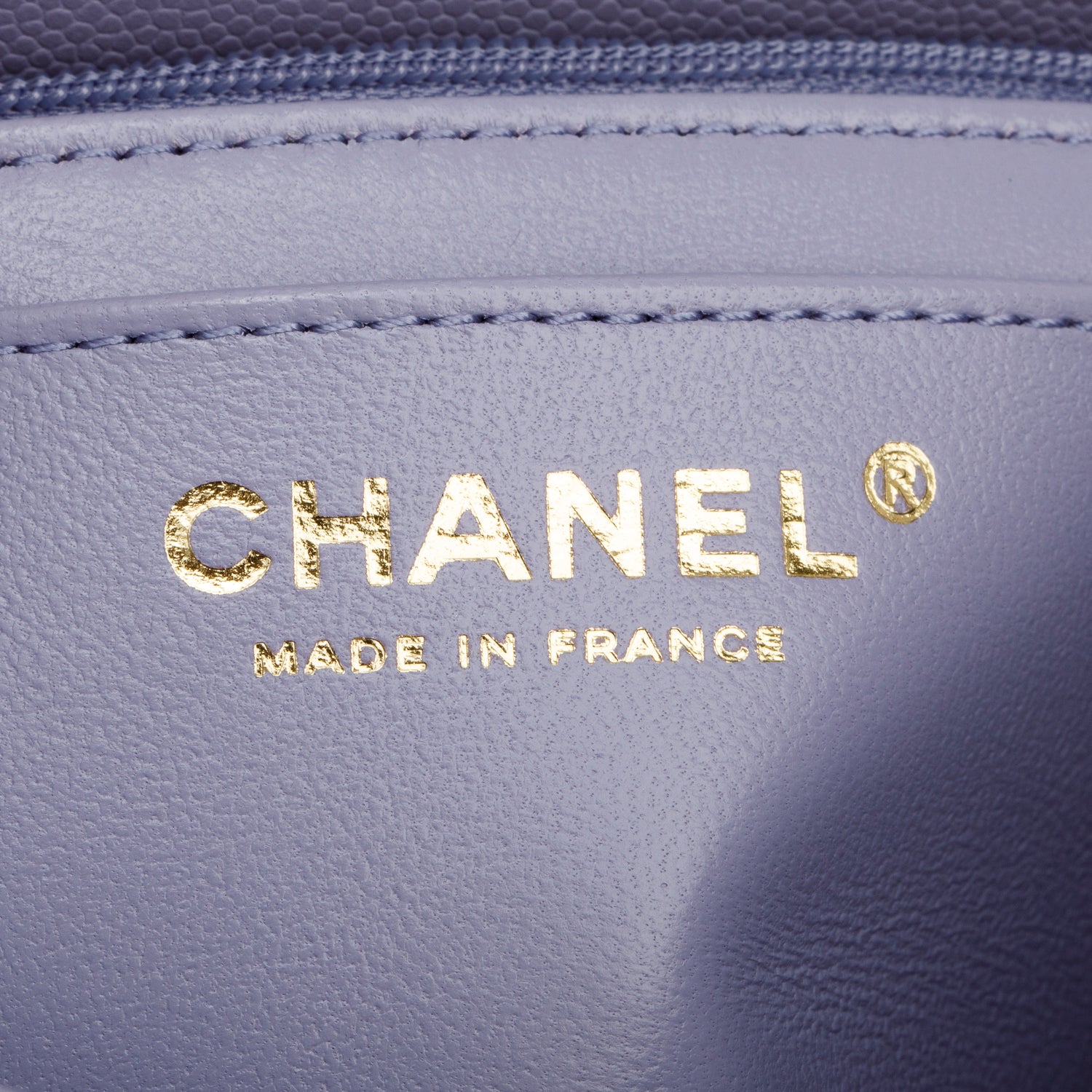 Chanel 2024 Purple Quilted Caviar Leather Mini Top Handle Flap Bag w/ Box & Receipt
