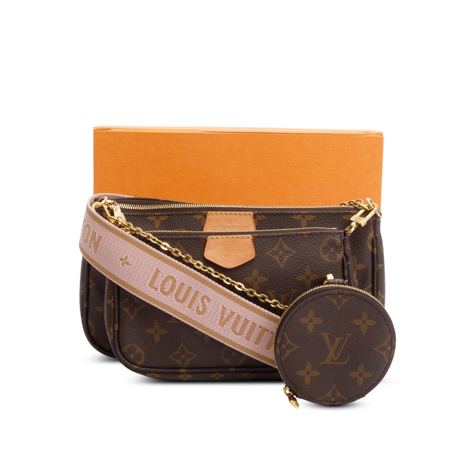 Louis Vuitton Monogram Rose Multi-Pochette Accessoires w/ Box
