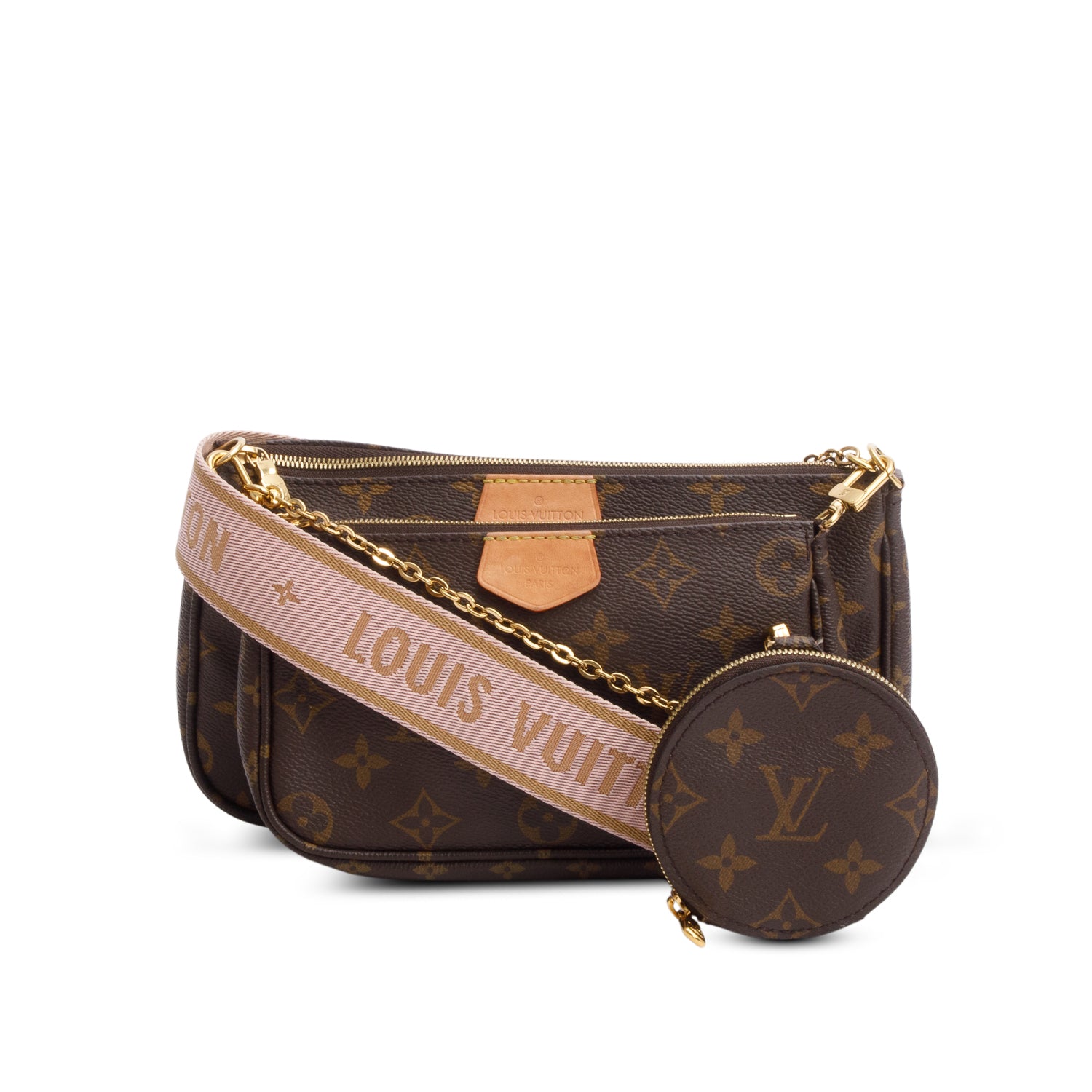 Louis Vuitton Monogram Rose Multi-Pochette Accessoires w/ Box
