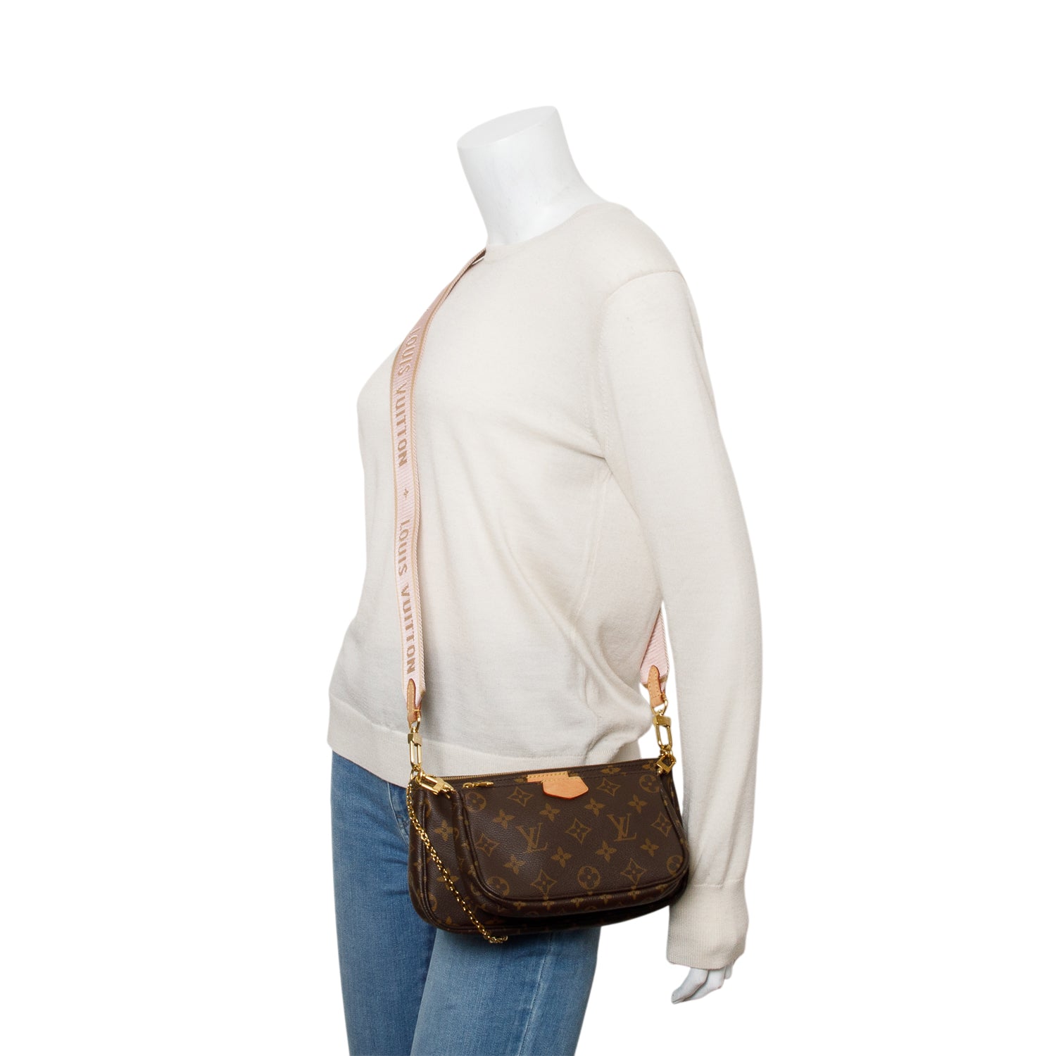 Louis Vuitton Monogram Rose Multi-Pochette Accessoires w/ Box