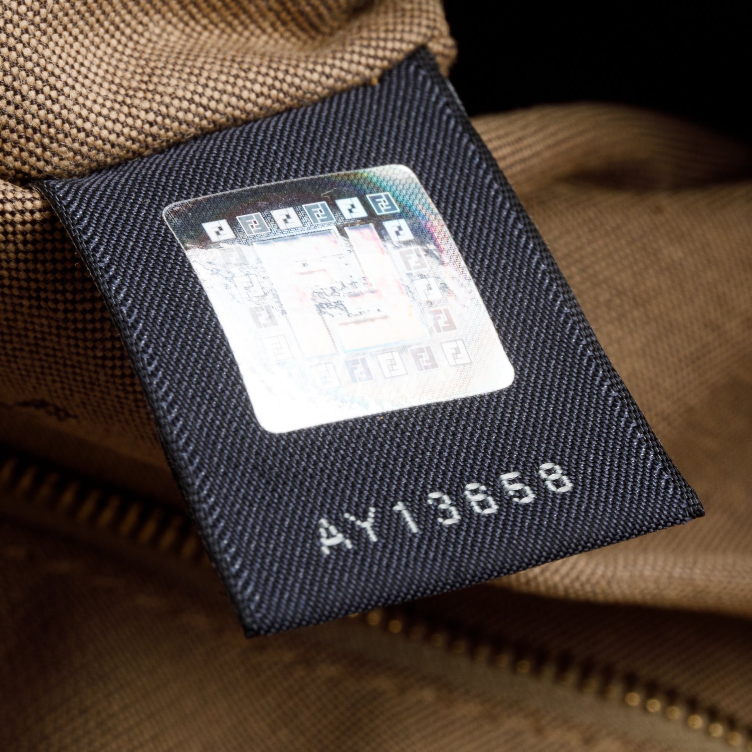 Fendi Beige Woven Leather Large Mama Forever Tote