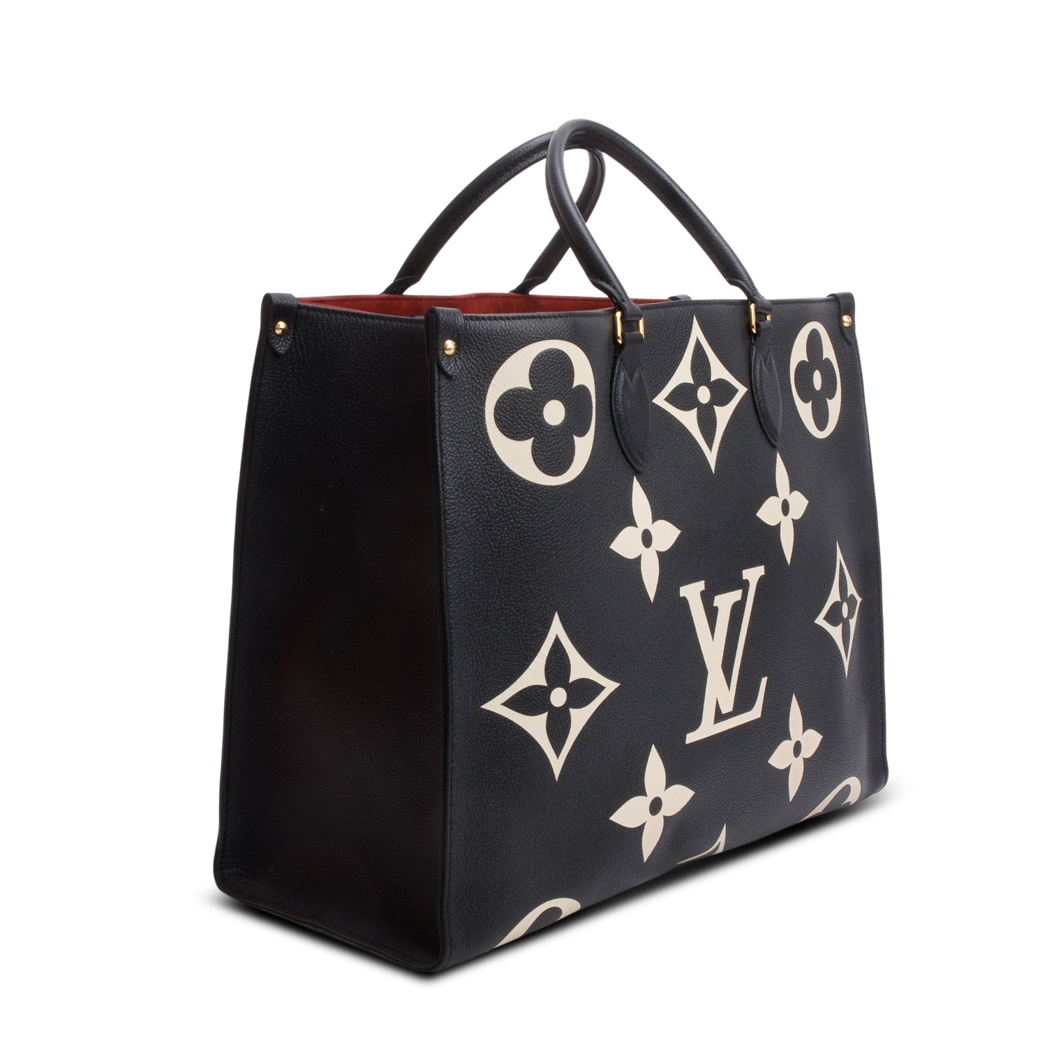 Louis Vuitton Bicolor Monogram Empreinte Leather OnTheGo MM w/ Box