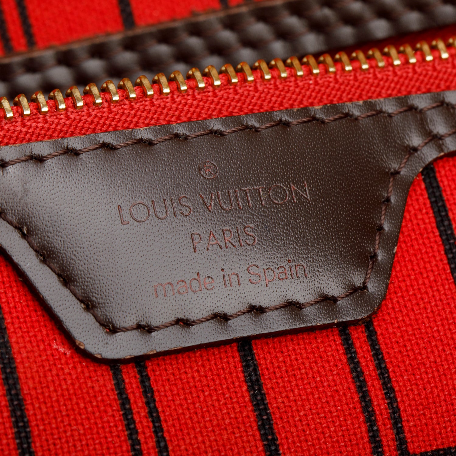 Louis Vuitton Damier Ebene Neverfull MM w/ Pouch & Box