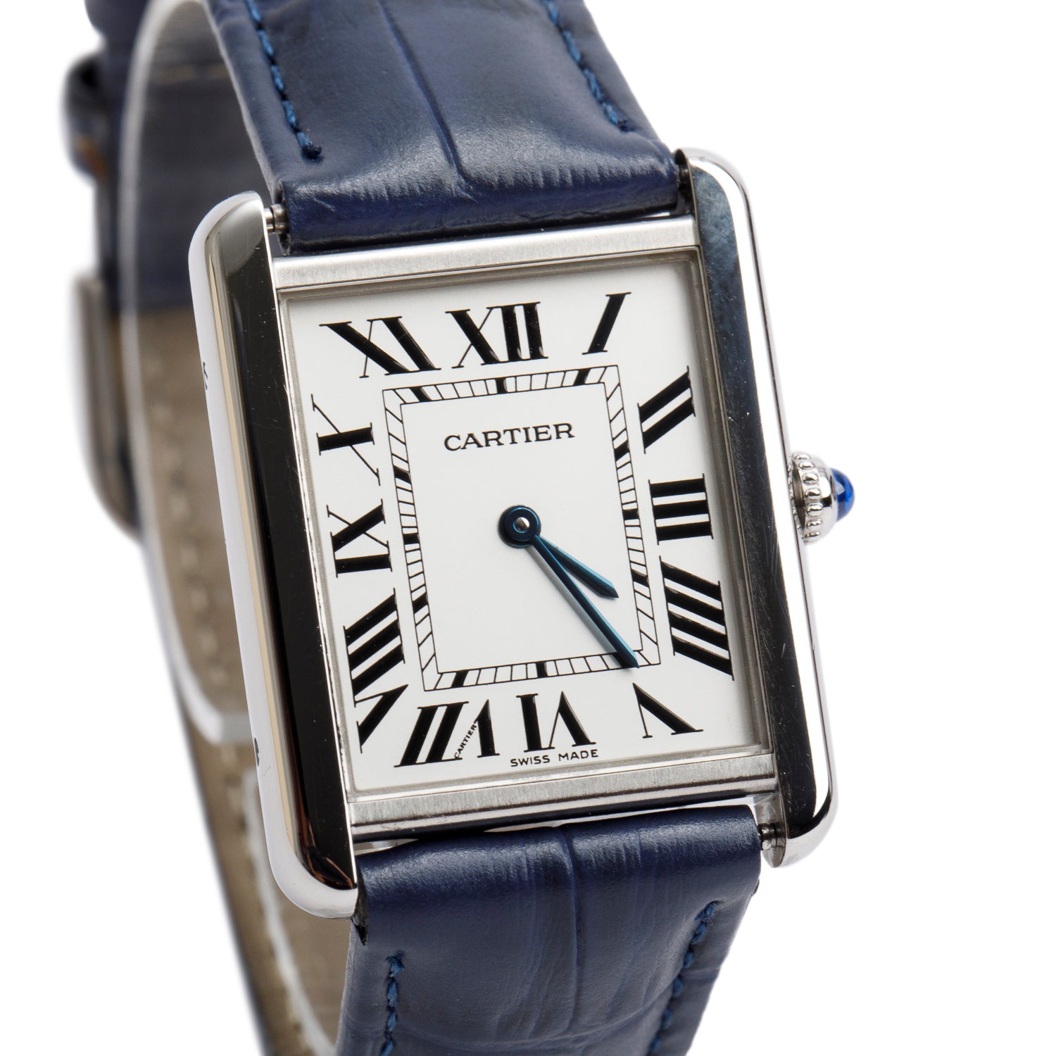 Cartier Stainless Steel Tank Solo Quartz Watch, Large Model 2715 w/ Box