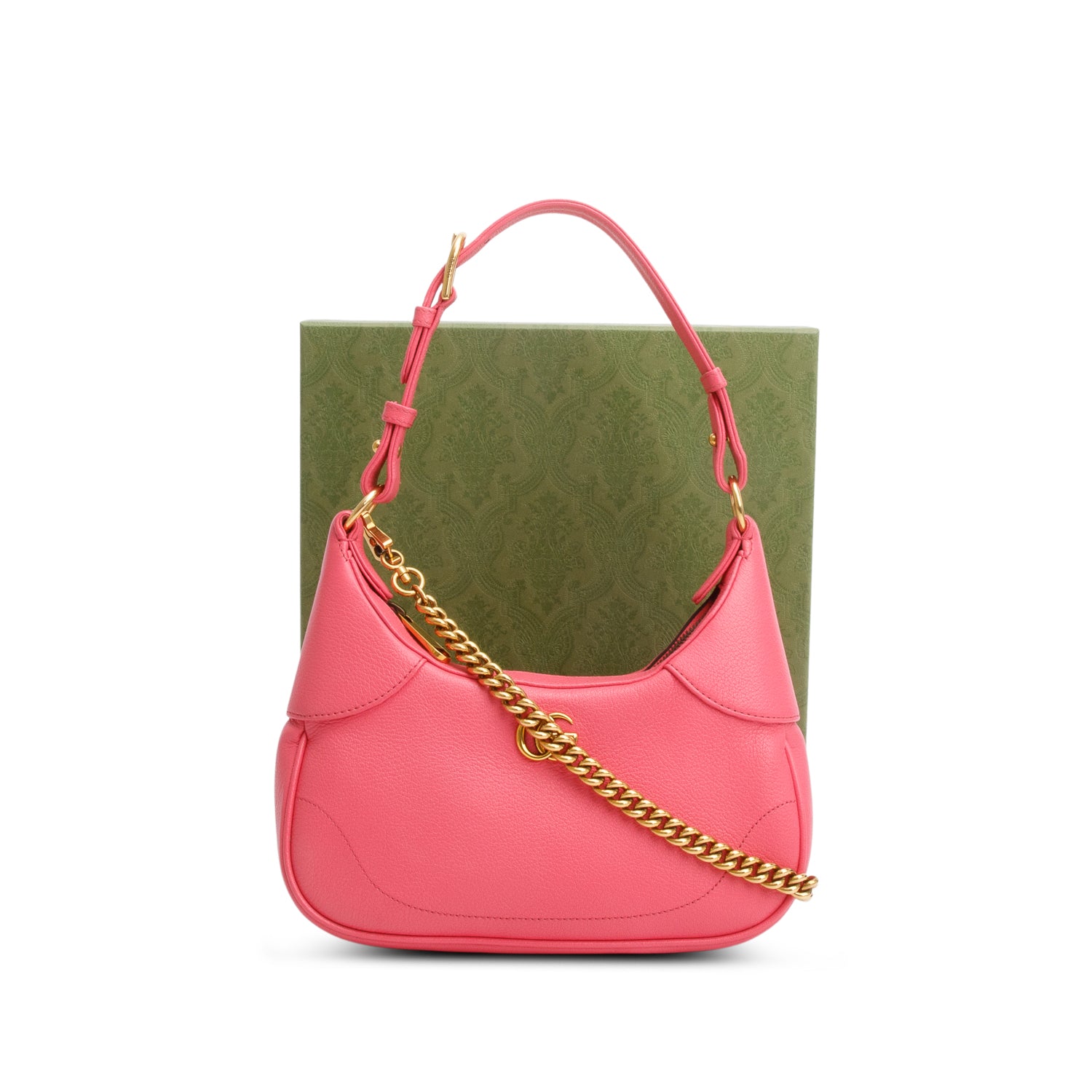 Gucci 2024 Pink Goatskin Small Aphrodite Shoulder Bag w/ Box, Straps & Receupt