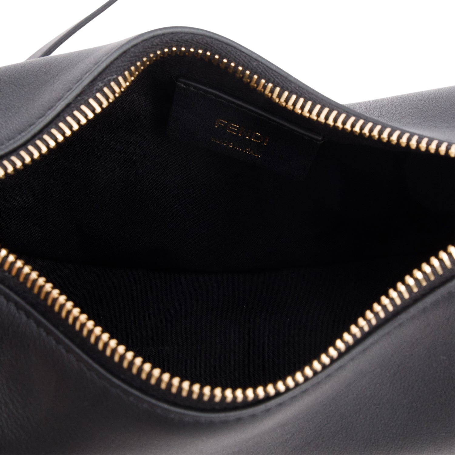 Fendi 2024 Black Vitello Grace Leather Mini Fendigraphy Hobo Bag w/ Box & Strap