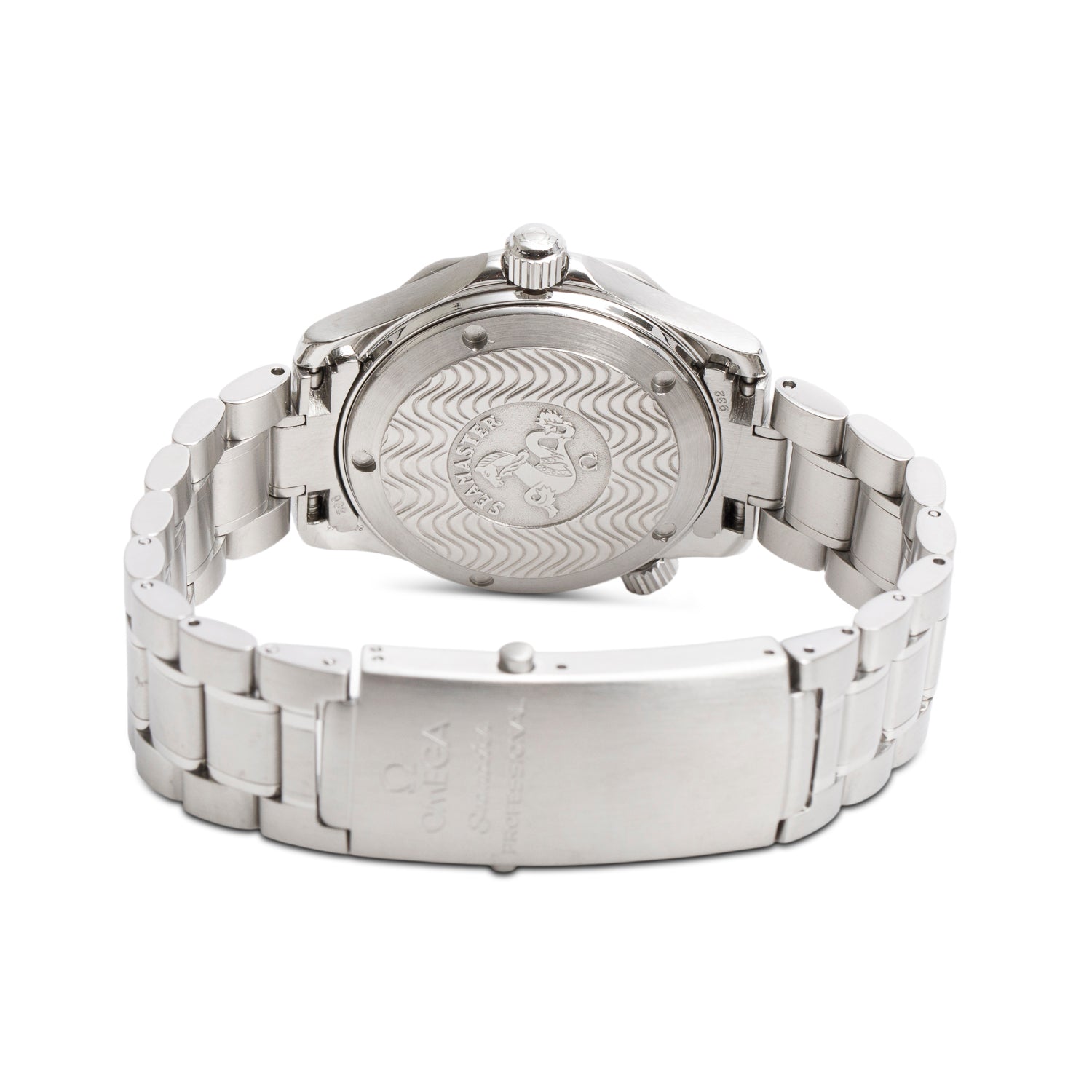 Omega Stainless Steel Seamaster Diver 300M 36 MM Automatic Watch Blue Dial w/ Carry Case & Papers