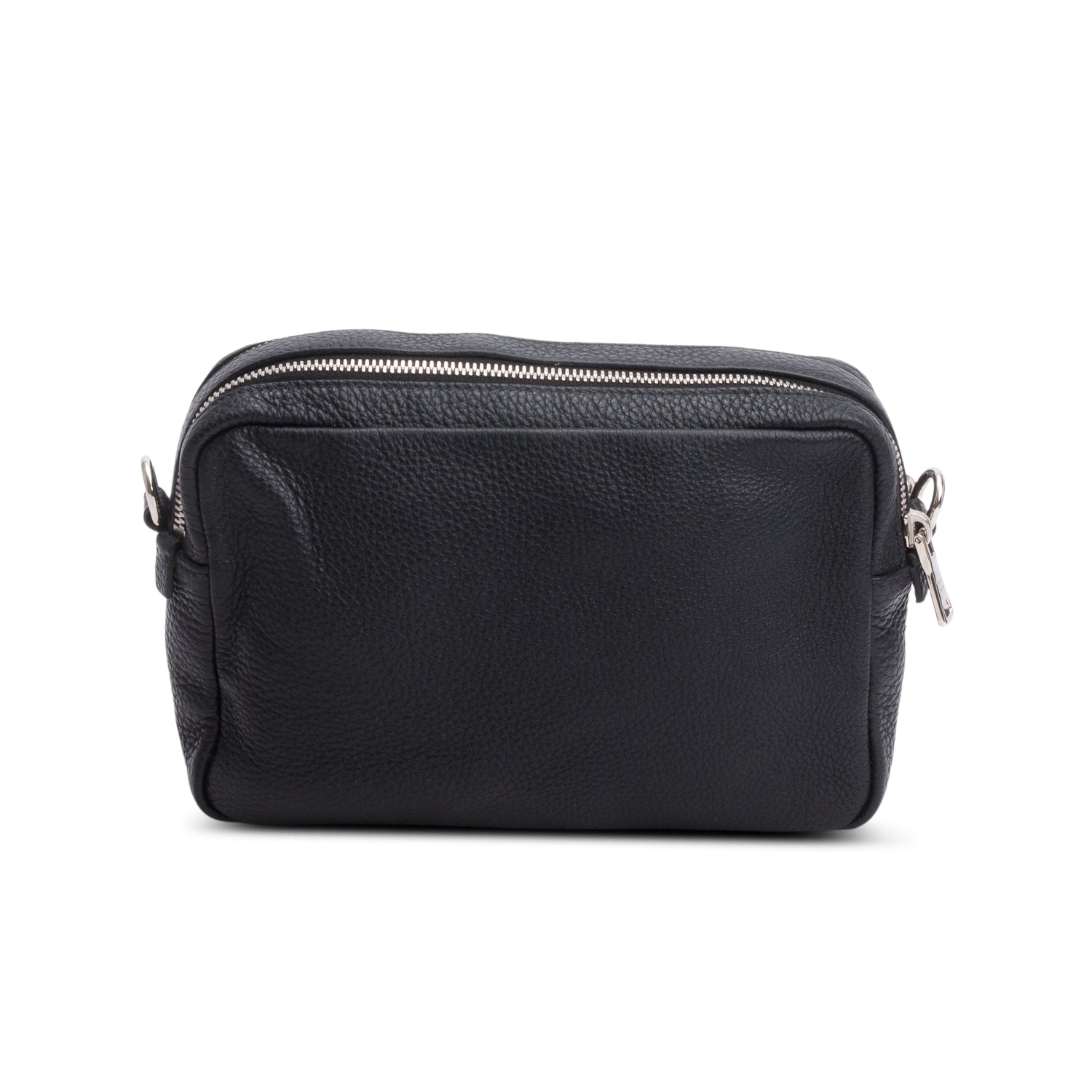 Prada Black Vitello Daino Soft Medium Double Zip Shoulder Bag w/ Straps