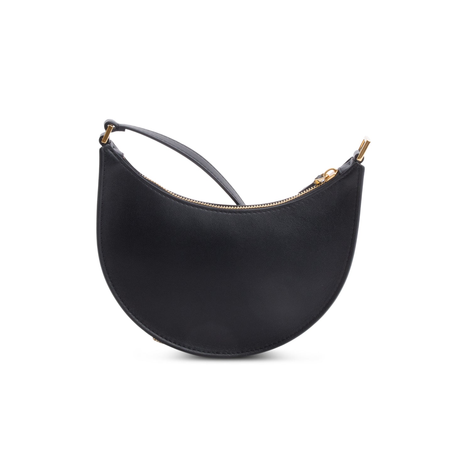 Valentino Black Nappa Mini Vlogo Moon Hobo Bag