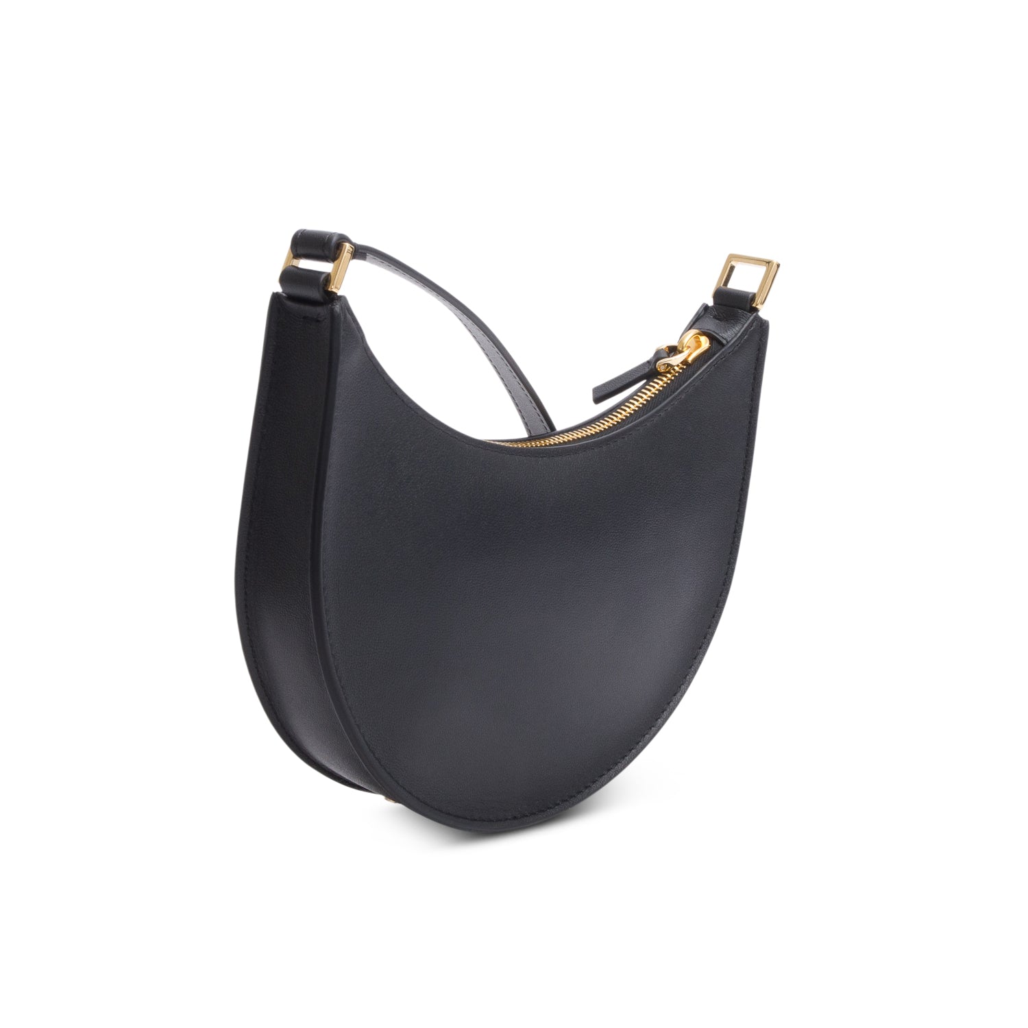 Valentino Black Nappa Mini Vlogo Moon Hobo Bag
