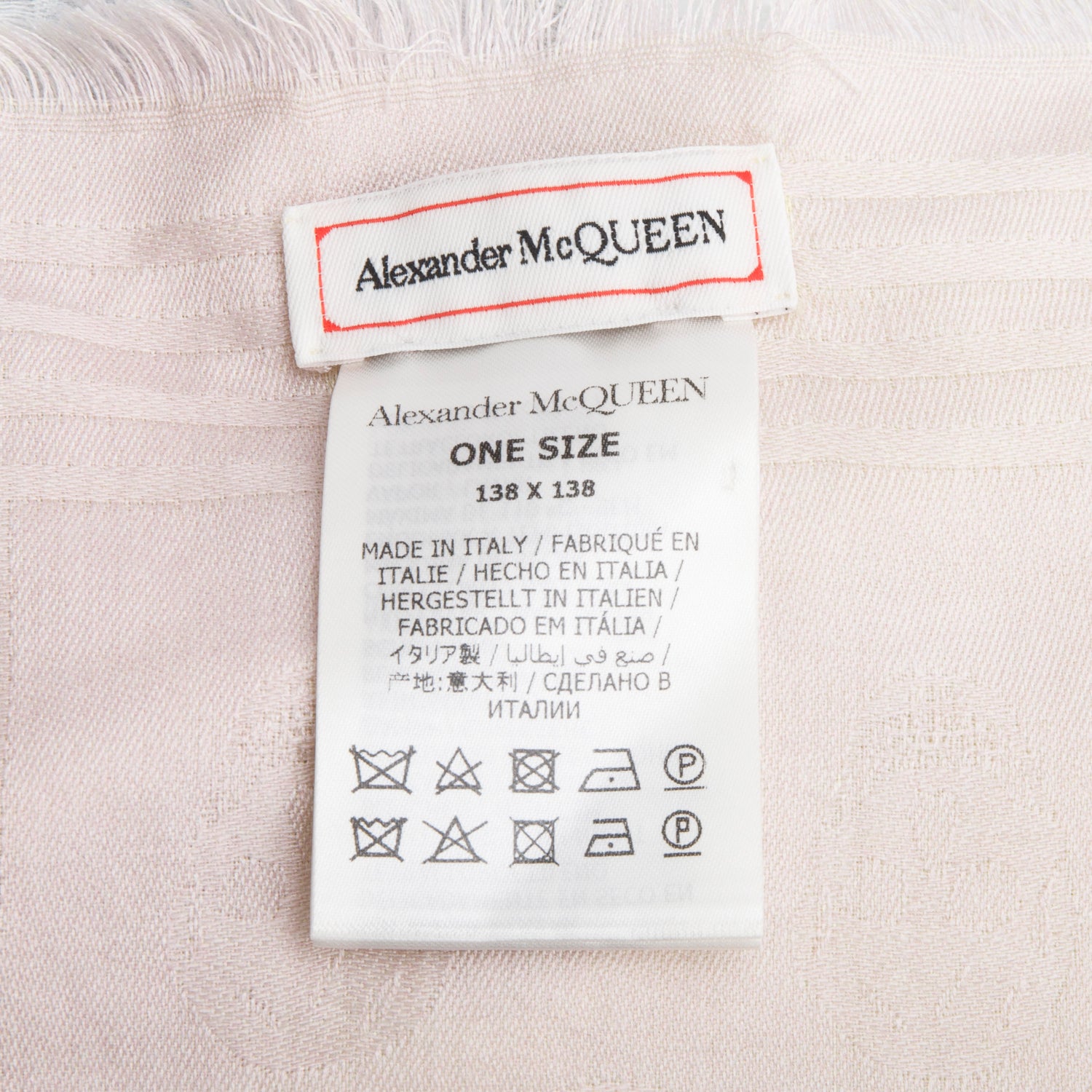 Alexander McQueen 2023 Multicolor Ombre Silk/Cashmere Biker Shawl w/ Box