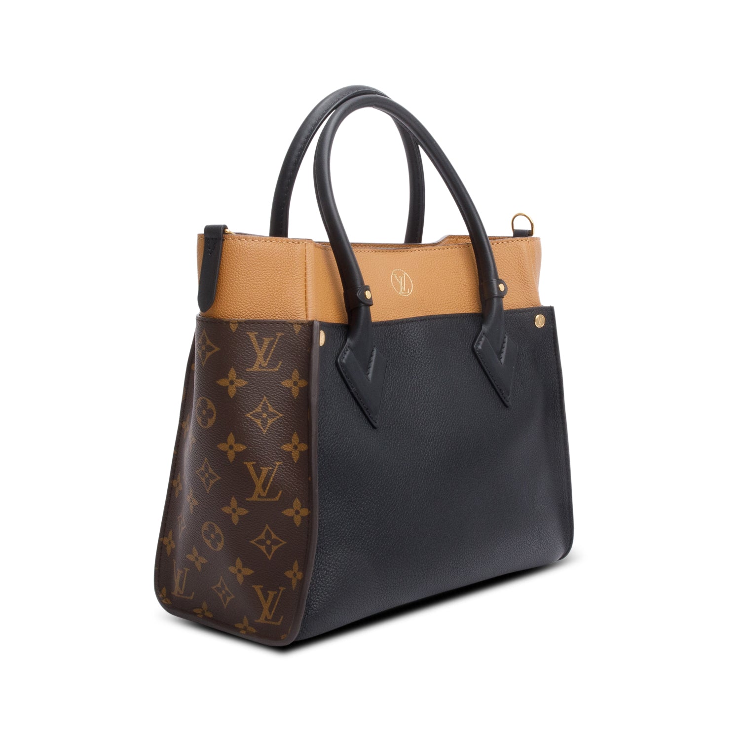 Louis Vuitton 2020 Monogram Black Calfskin On My Side MM w/ Strap